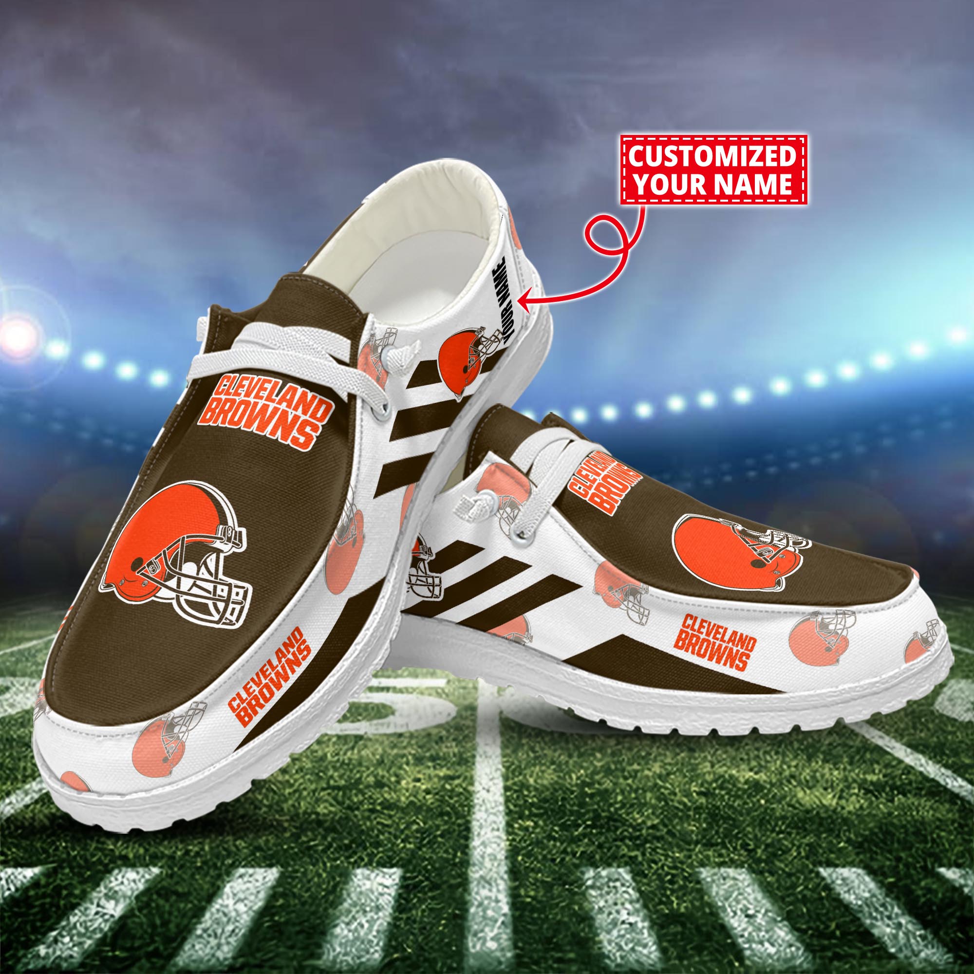 Cleveland Browns Dude Shoes Custom Name  New Arrivals H52556