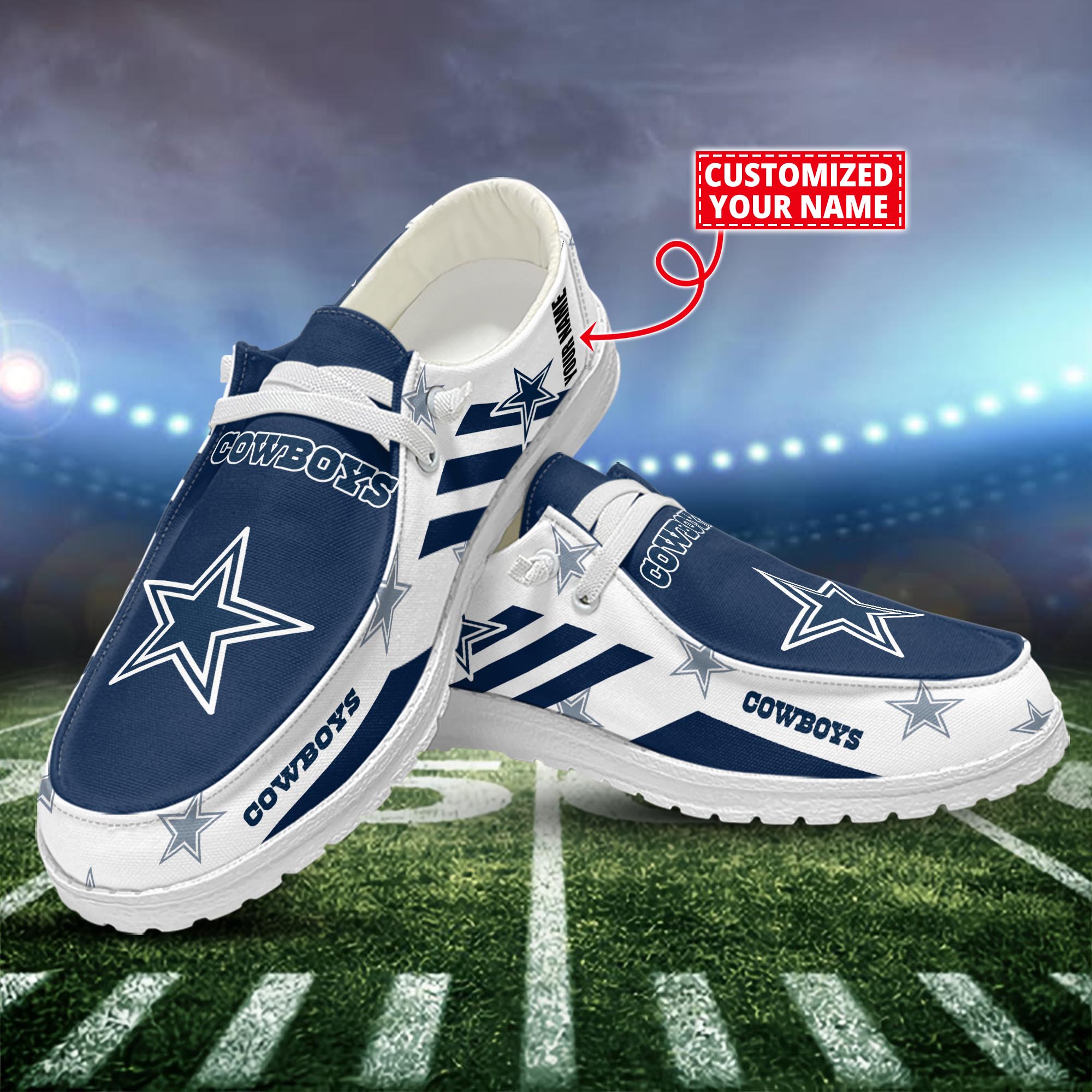 Dallas Cowboys Dude Shoes Custom Name  New Arrivals H52556