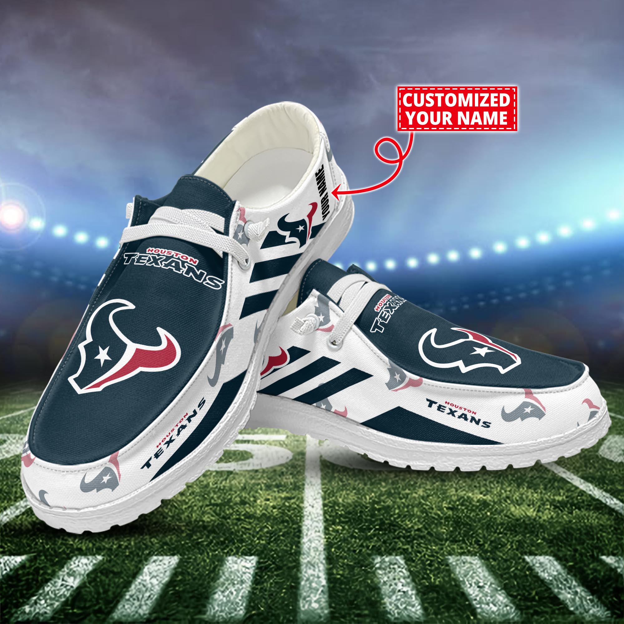 Houston Texans Dude Shoes Custom Name  New Arrivals H52556