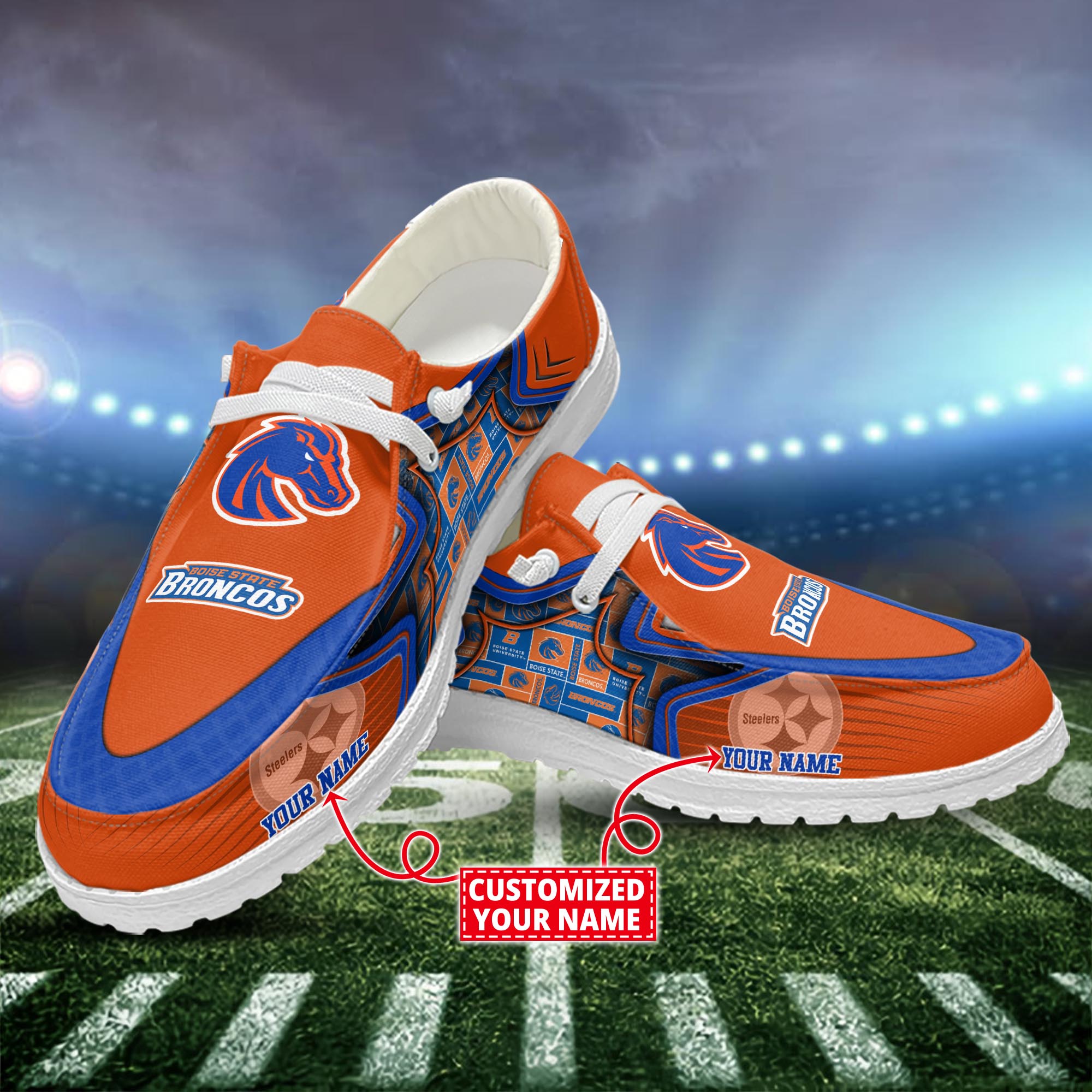 Boise State Broncos Dude Shoes Custom Name  New Arrivals H52575