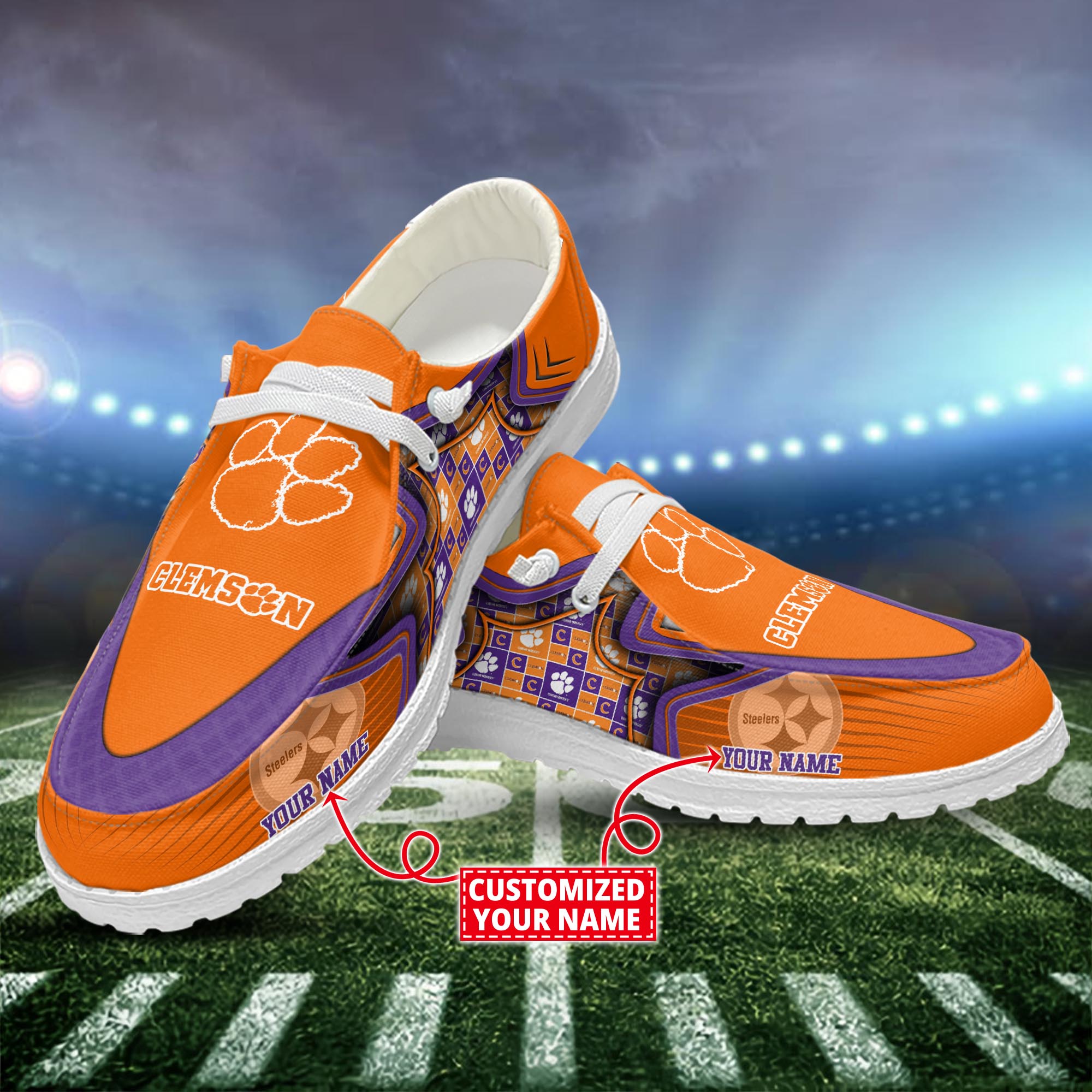 Clemson Tigers Dude Shoes Custom Name  New Arrivals H52575