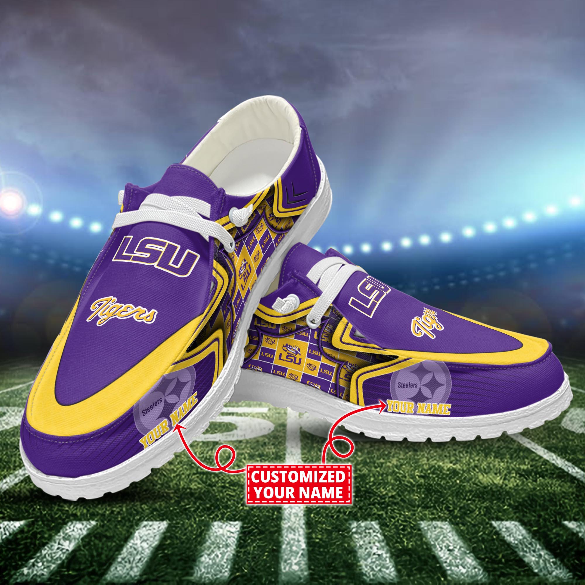 LSU TIGERS Dude Shoes Custom Name  New Arrivals H52575