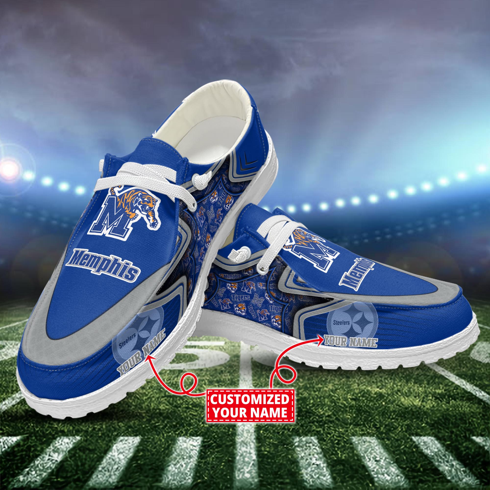 Memphis Tigers Dude Shoes Custom Name  New Arrivals H52575