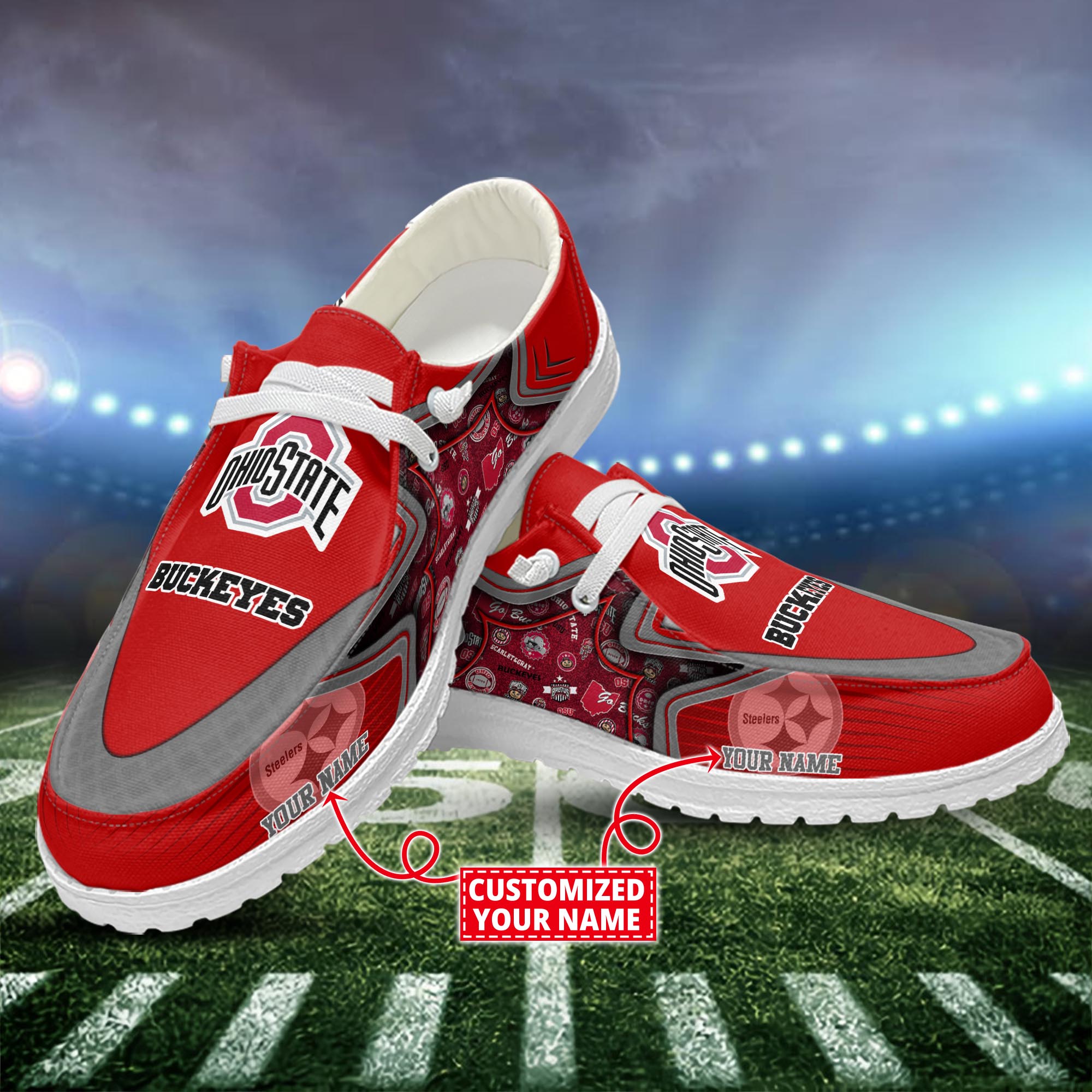 Ohio State Buckeyes Dude Shoes Custom Name  New Arrivals H52575