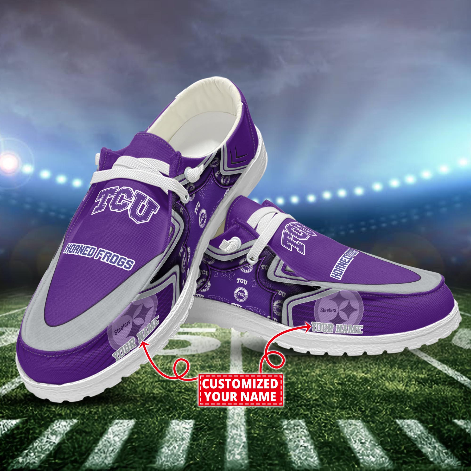 TCU Horned Frogs Dude Shoes Custom Name  New Arrivals H52575