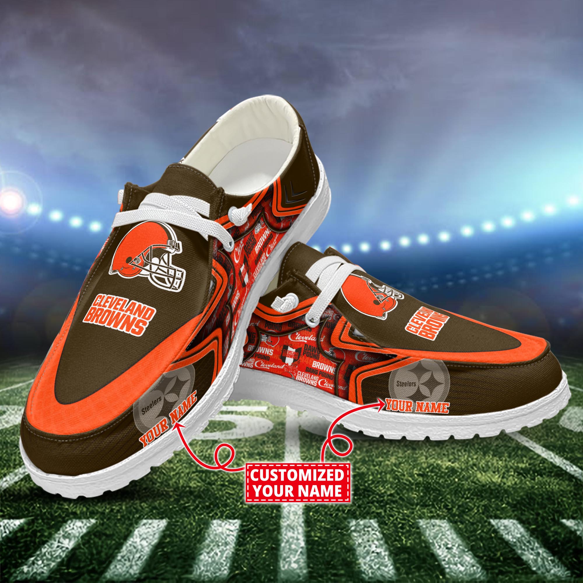 Cleveland Browns Dude Shoes Custom Name  New Arrivals H52575