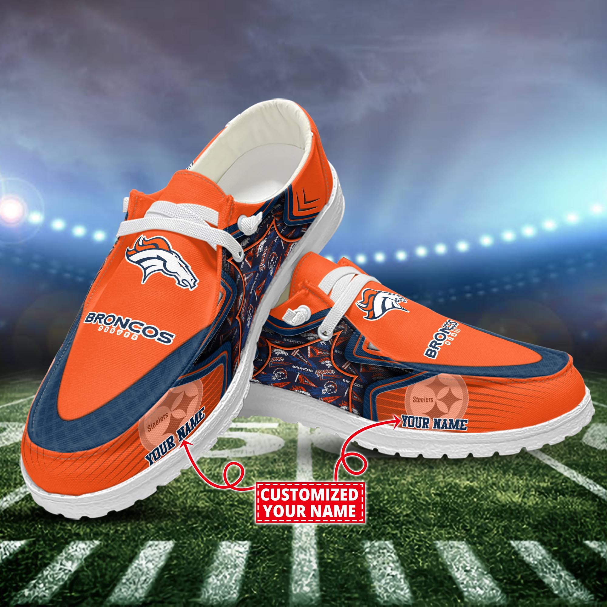 Denver Broncos Dude Shoes Custom Name  New Arrivals H52575