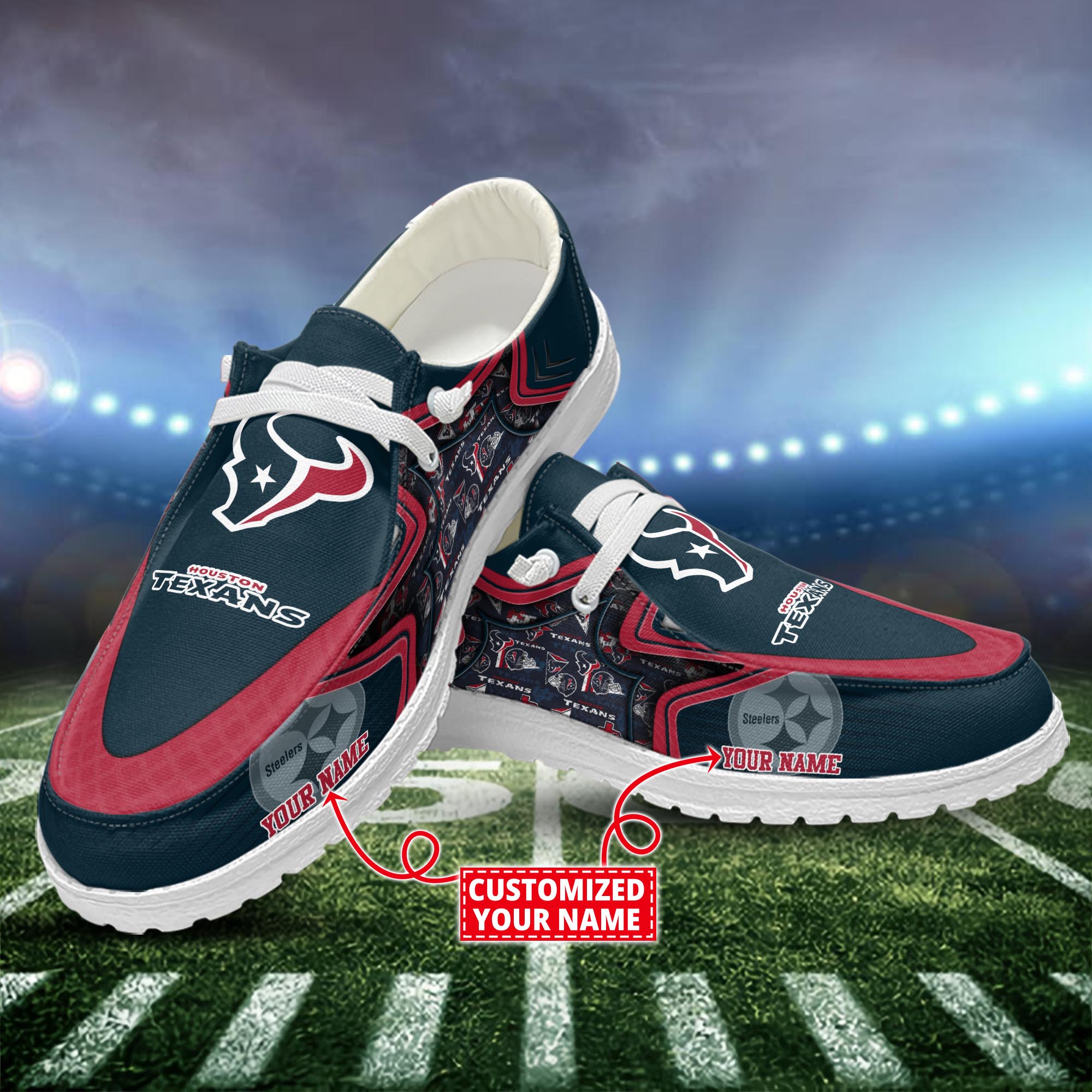 Houston Texans Dude Shoes Custom Name  New Arrivals H52575