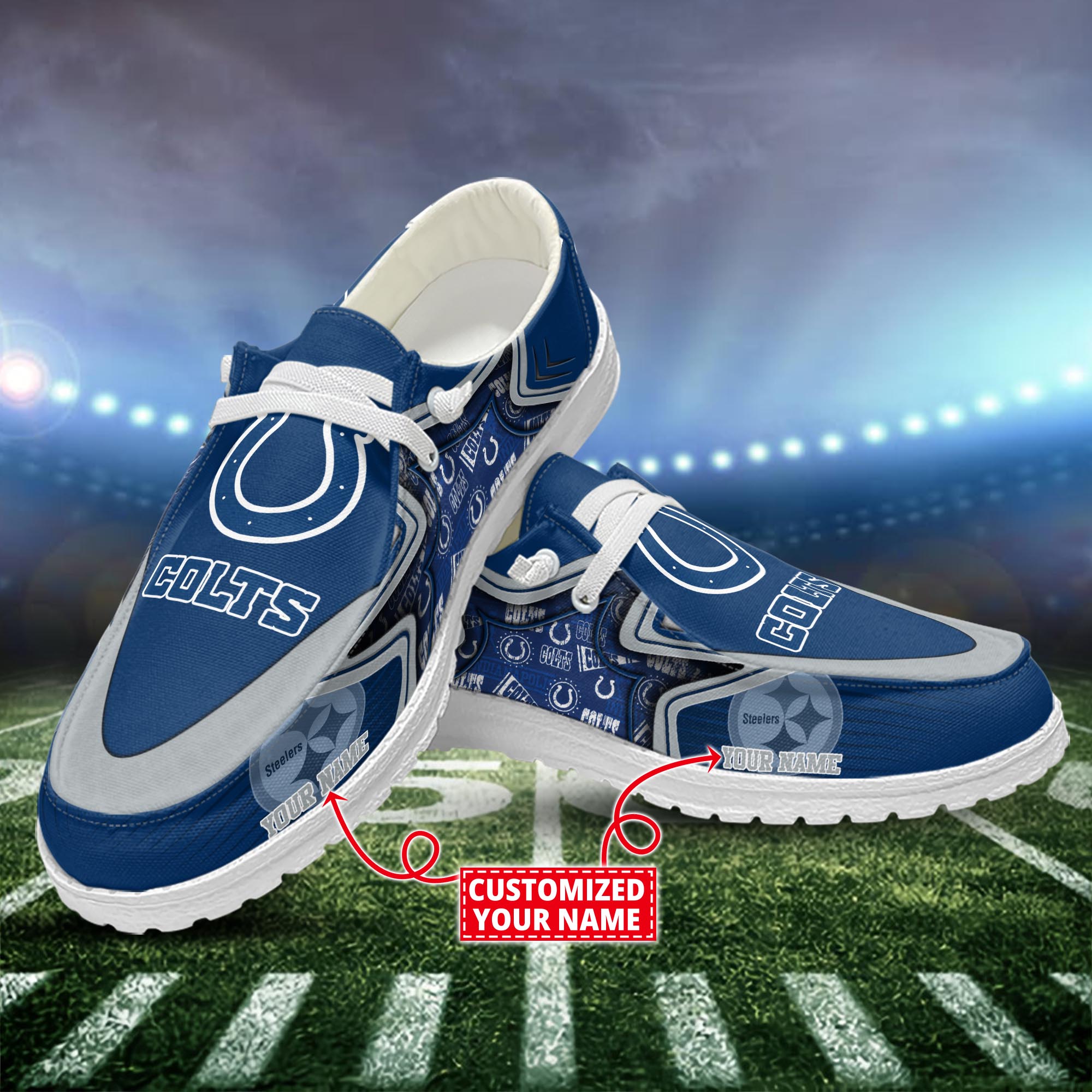 Indianapolis Colts Dude Shoes Custom Name  New Arrivals H52575