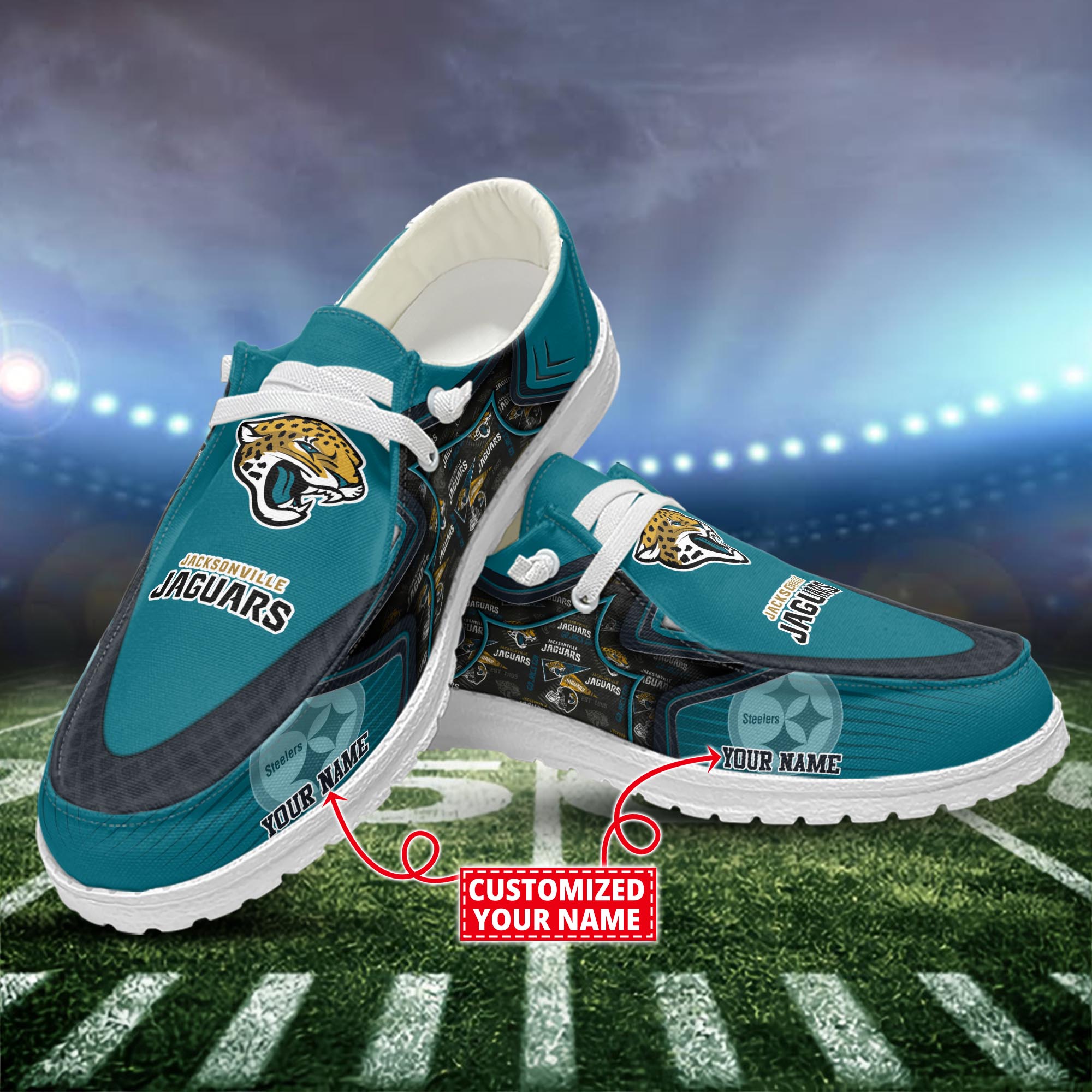 Jacksonville Jaguars Dude Shoes Custom Name  New Arrivals H52575