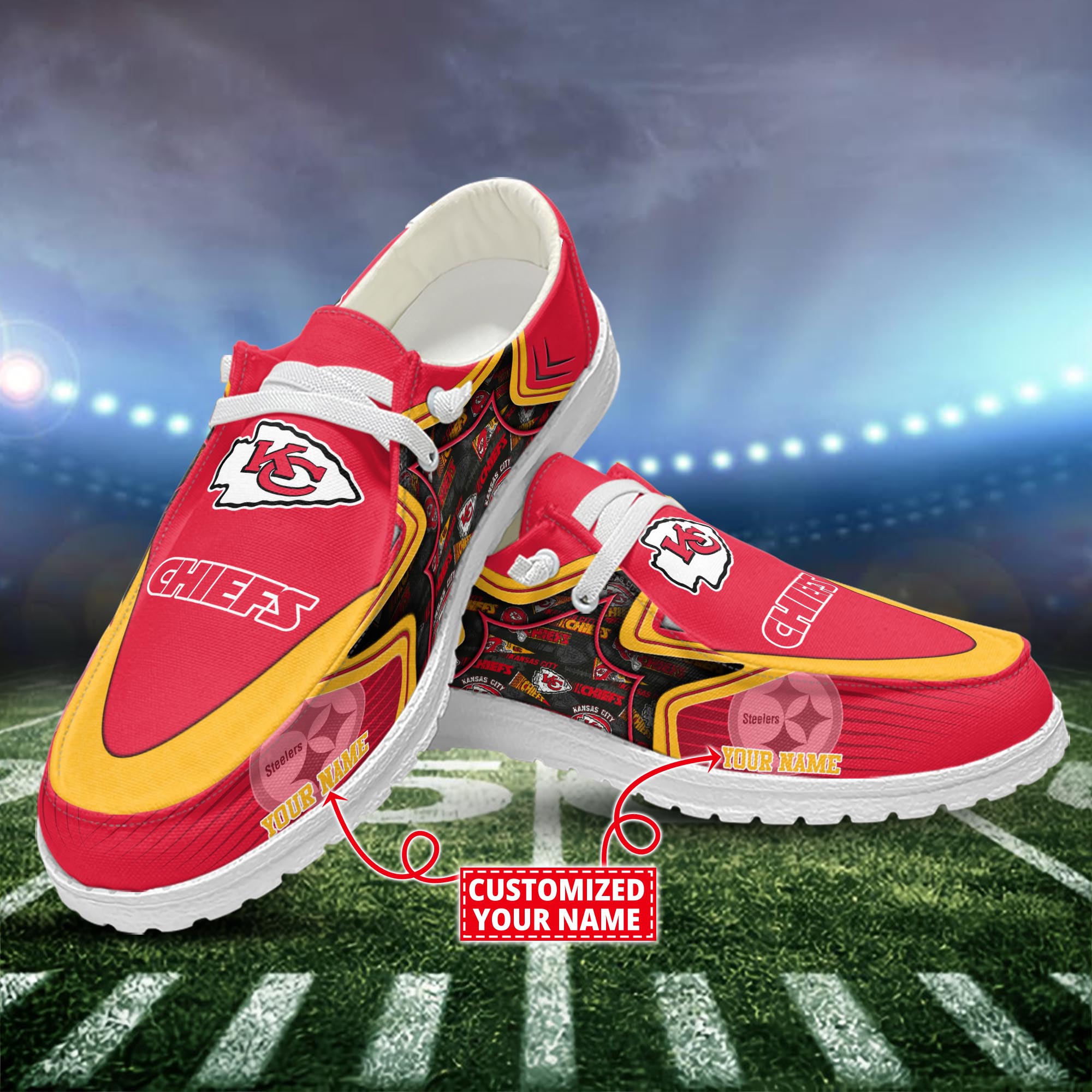 Kansas City Chiefs Dude Shoes Custom Name  New Arrivals H52575