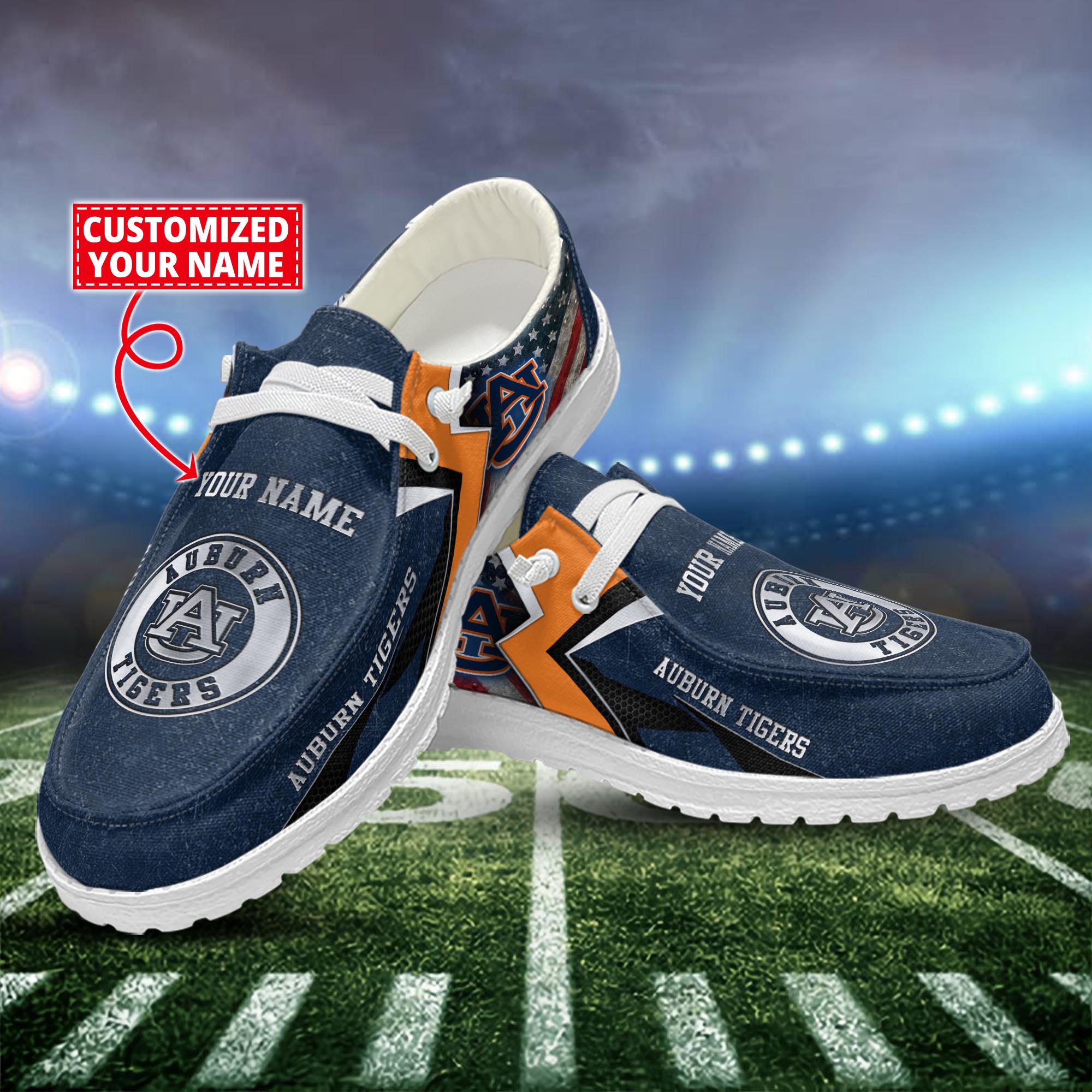 Auburn Tigers Dude Shoes Custom Name  New Arrivals H52586