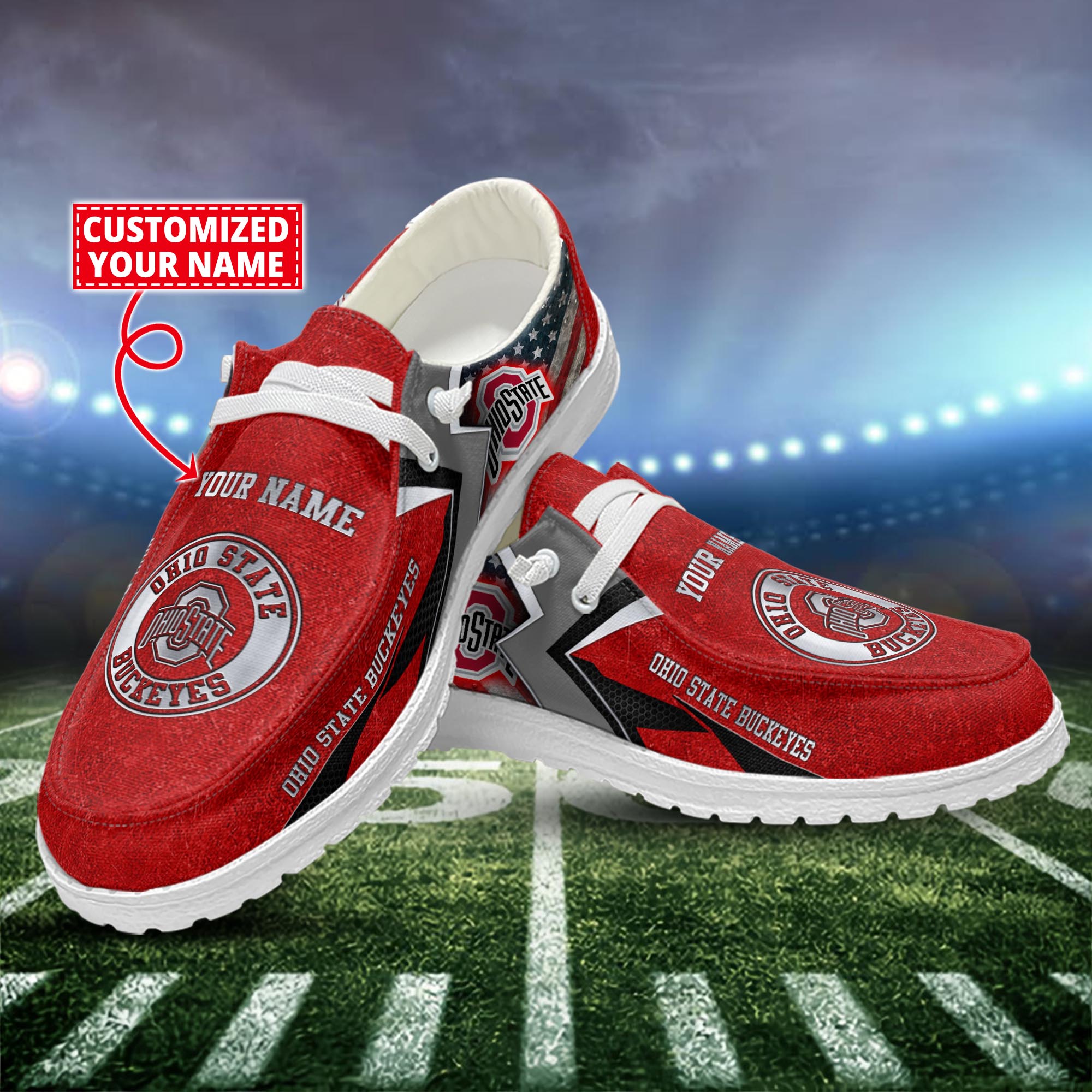 Ohio State Buckeyes Dude Shoes Custom Name  New Arrivals H52586