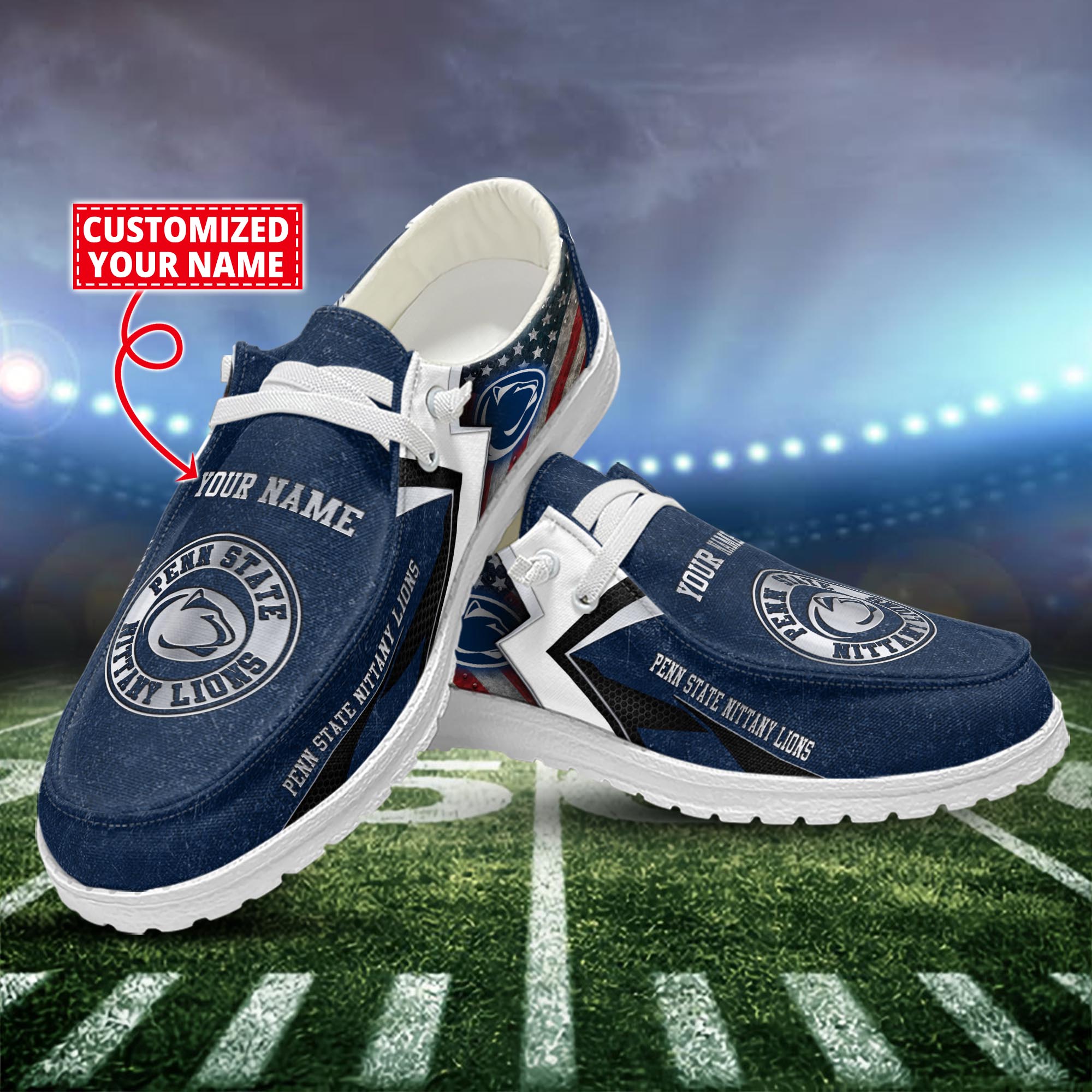 Penn State Nittany Lions Dude Shoes Custom Name  New Arrivals H52586