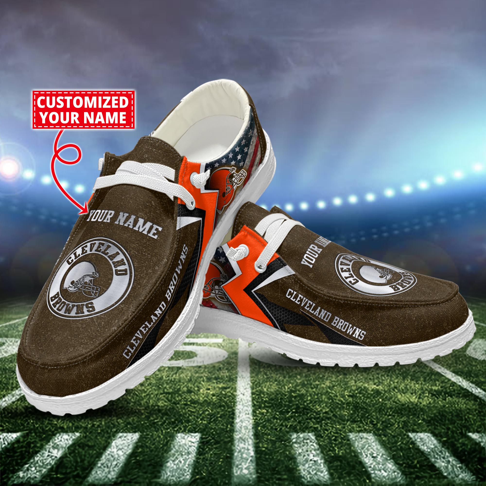 Cleveland Browns Dude Shoes Custom Name  New Arrivals H52586