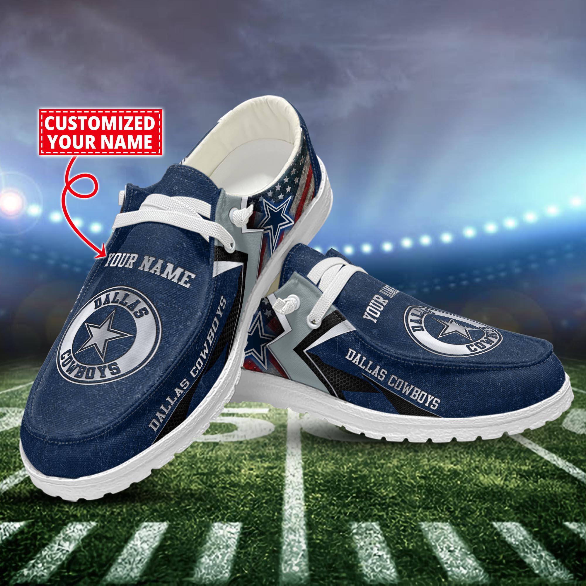 Dallas Cowboys Dude Shoes Custom Name  New Arrivals H52586