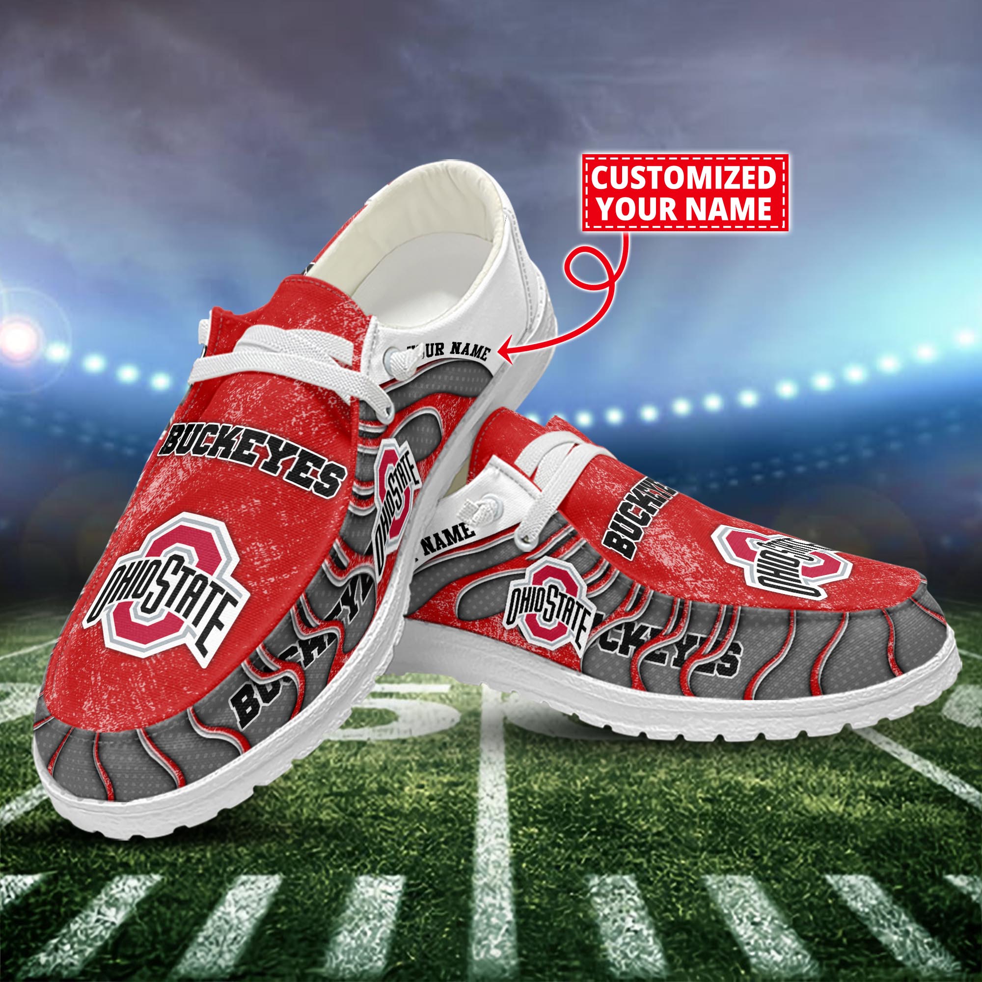 Ohio State Buckeyes Dude Shoes Custom Name  New Arrivals H52596