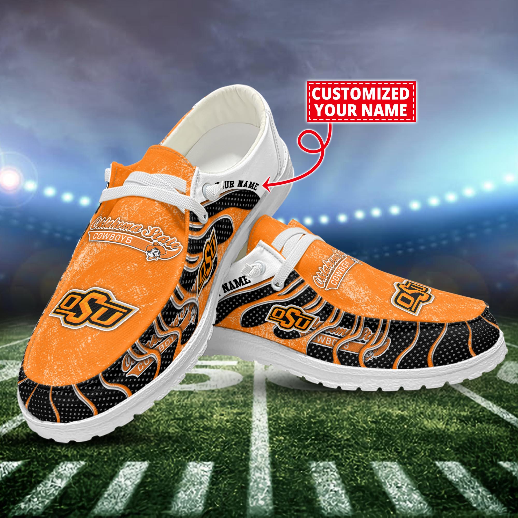 Oklahoma State Cowboys Dude Shoes Custom Name  New Arrivals H52596