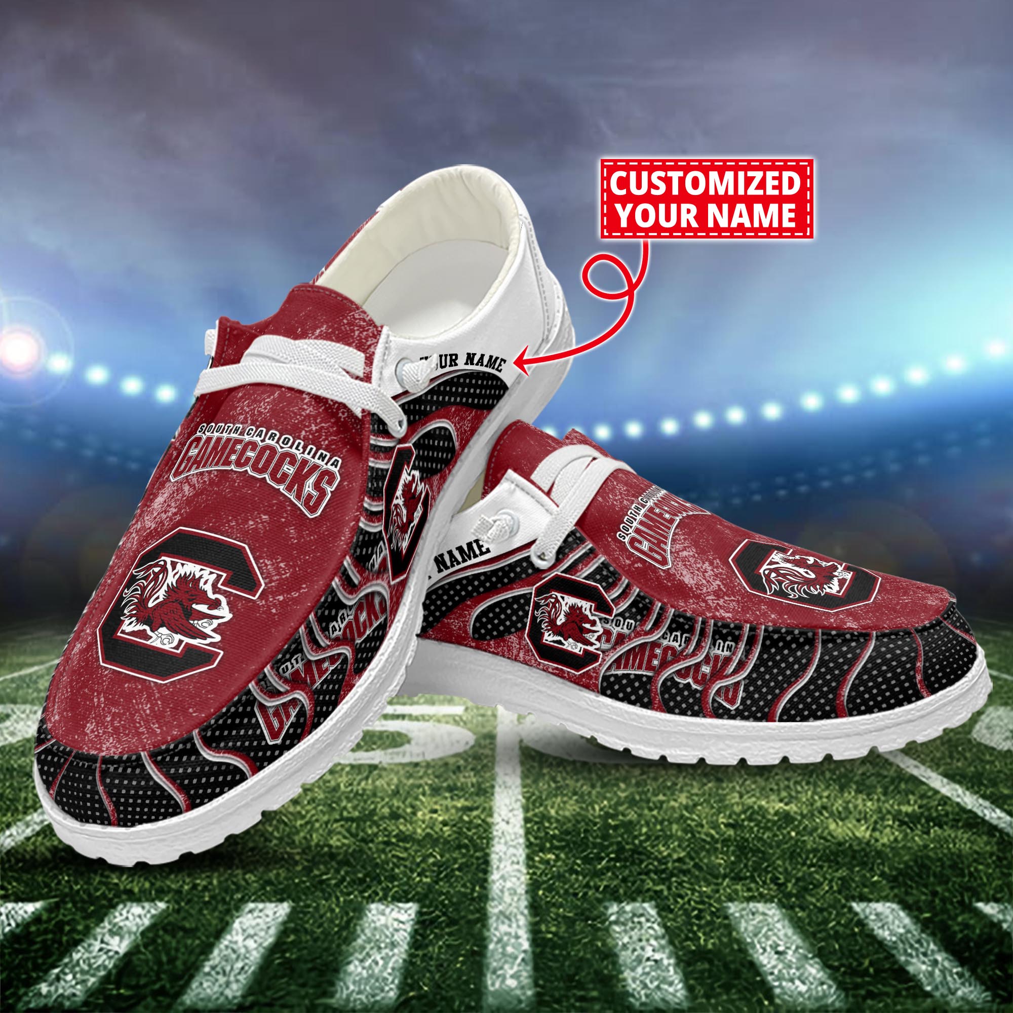 South Carolina Gamecocks Dude Shoes Custom Name  New Arrivals H52596