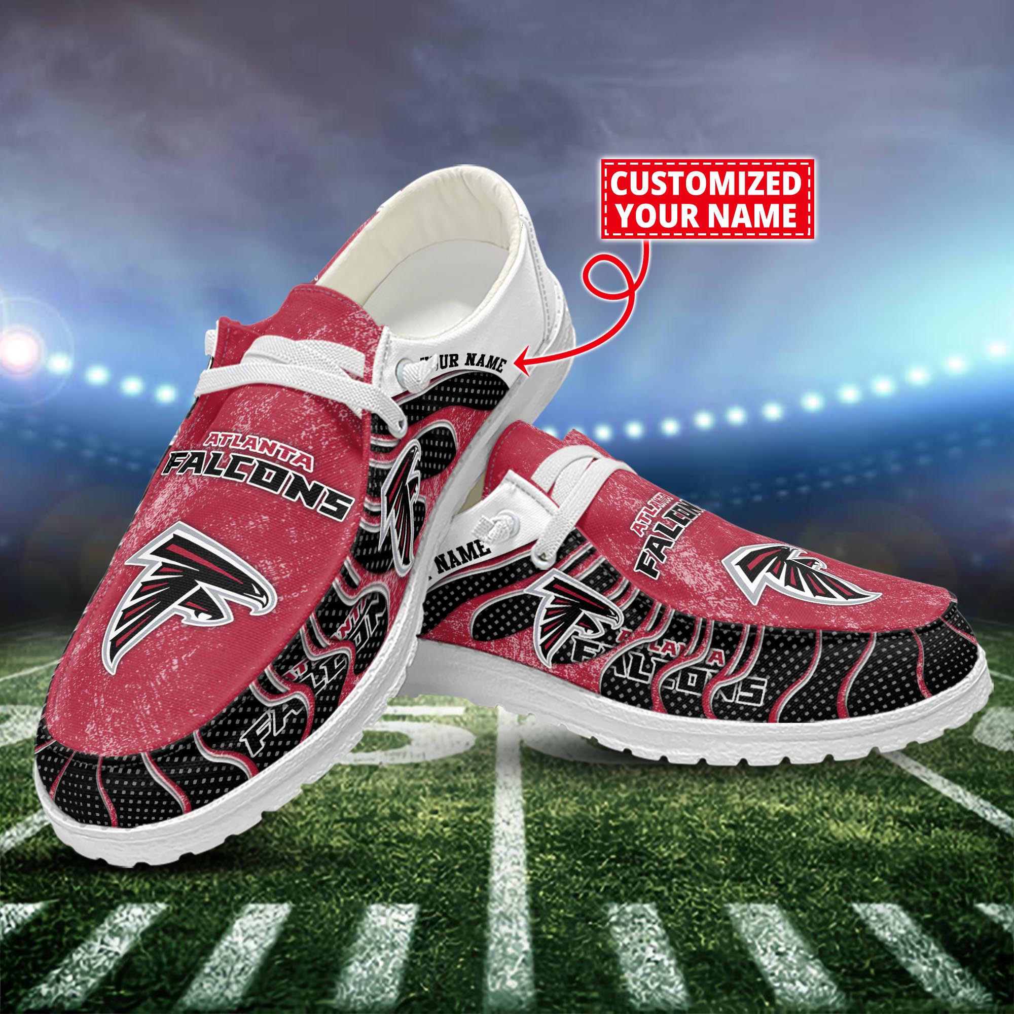 Atlanta Falcons Dude Shoes Custom Name  New Arrivals H52596