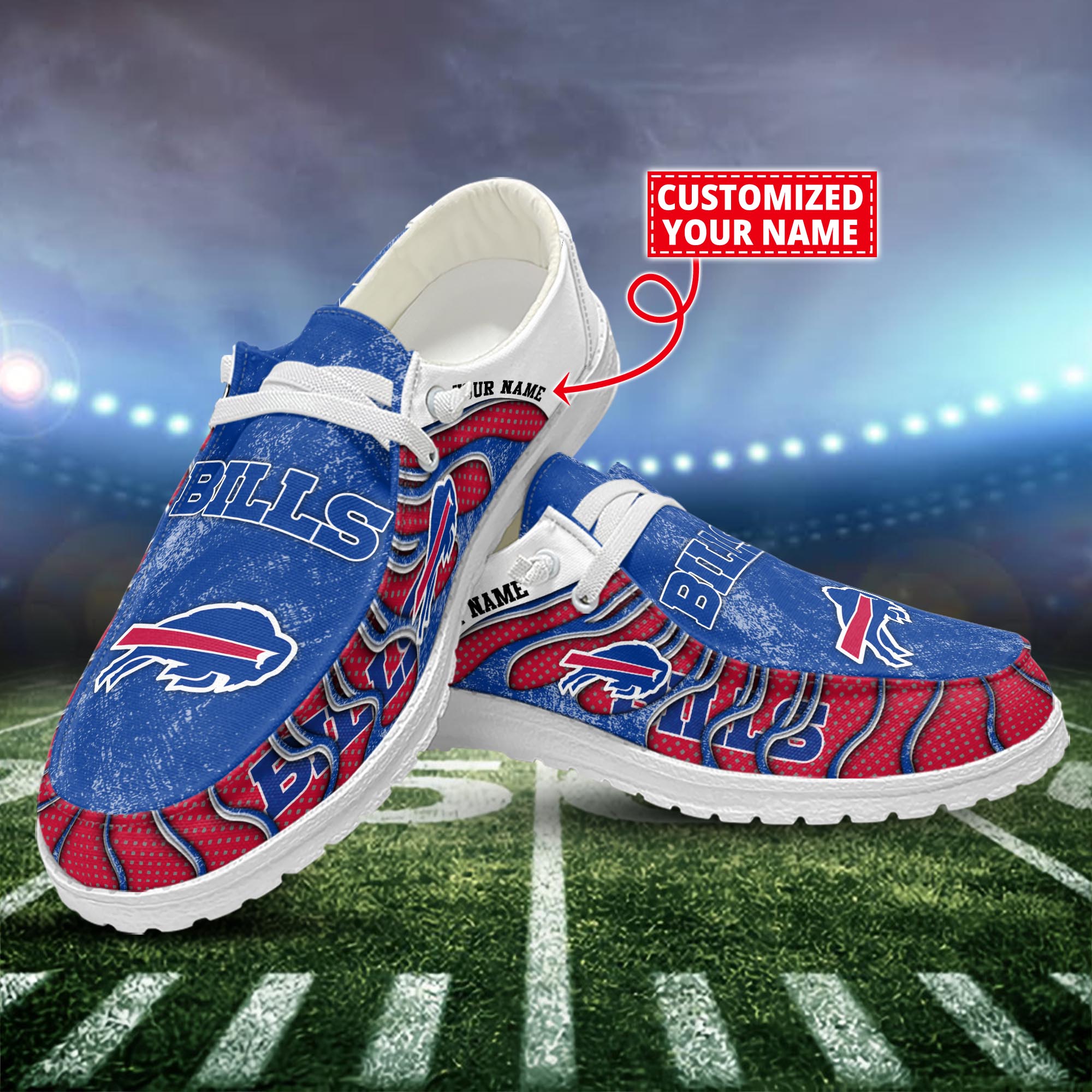 Buffalo Bills Dude Shoes Custom Name  New Arrivals H52596