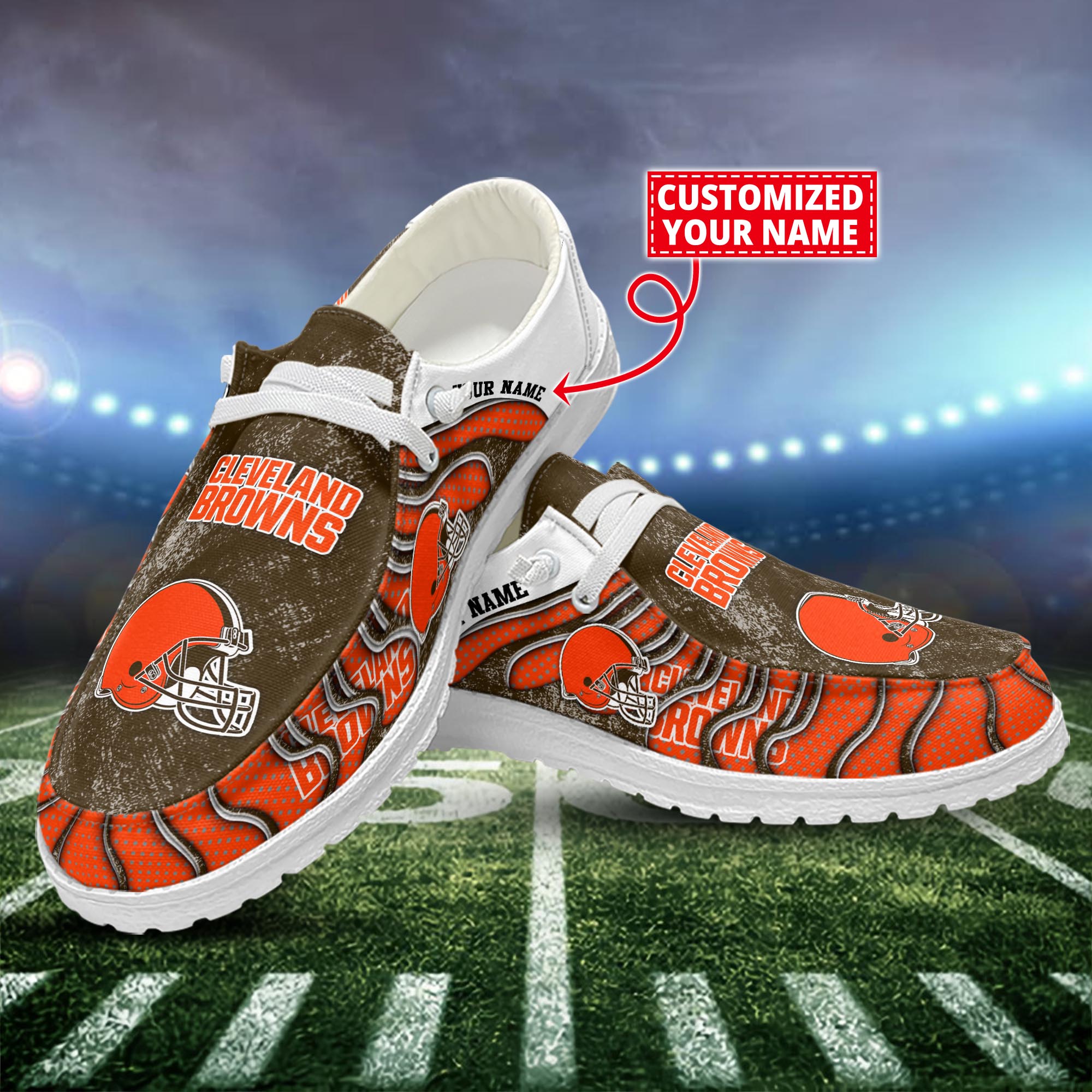 Cleveland Browns Dude Shoes Custom Name  New Arrivals H52596