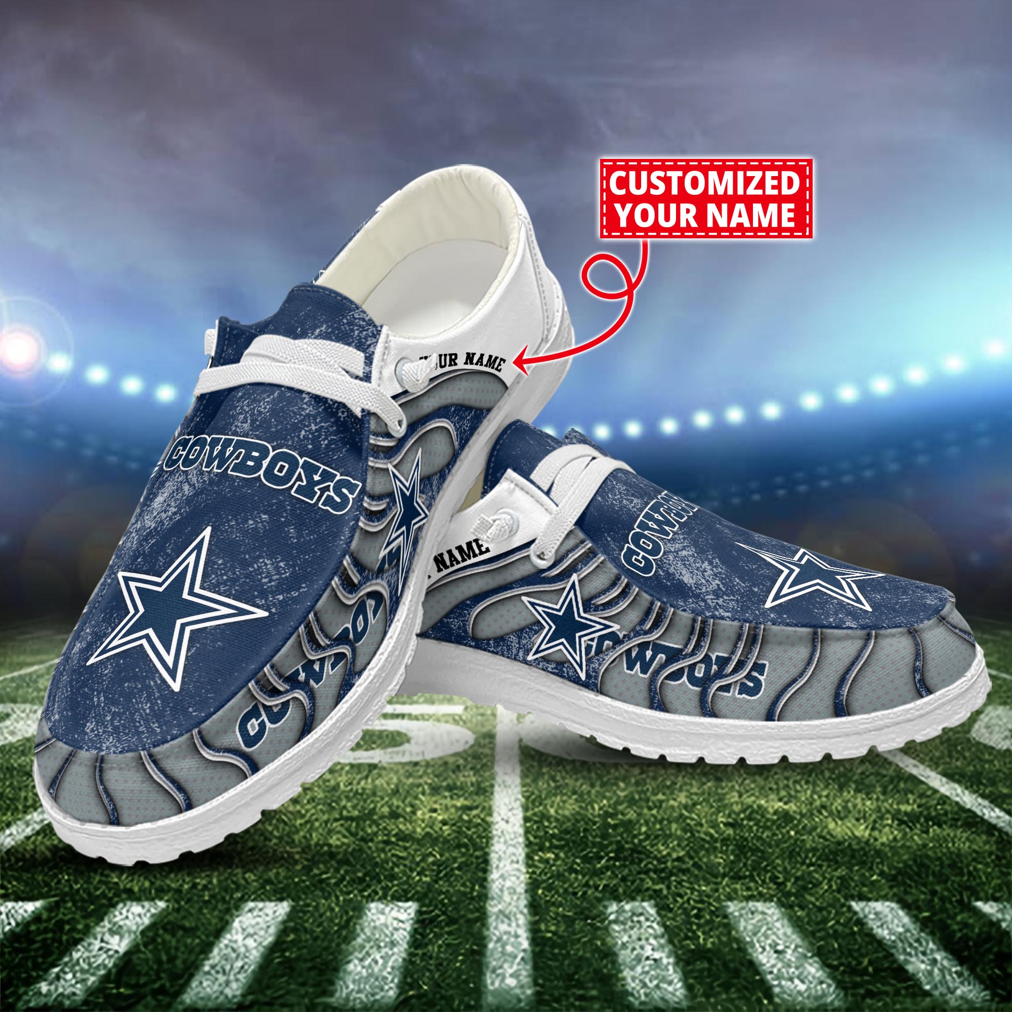 Dallas Cowboys Dude Shoes Custom Name  New Arrivals H52596