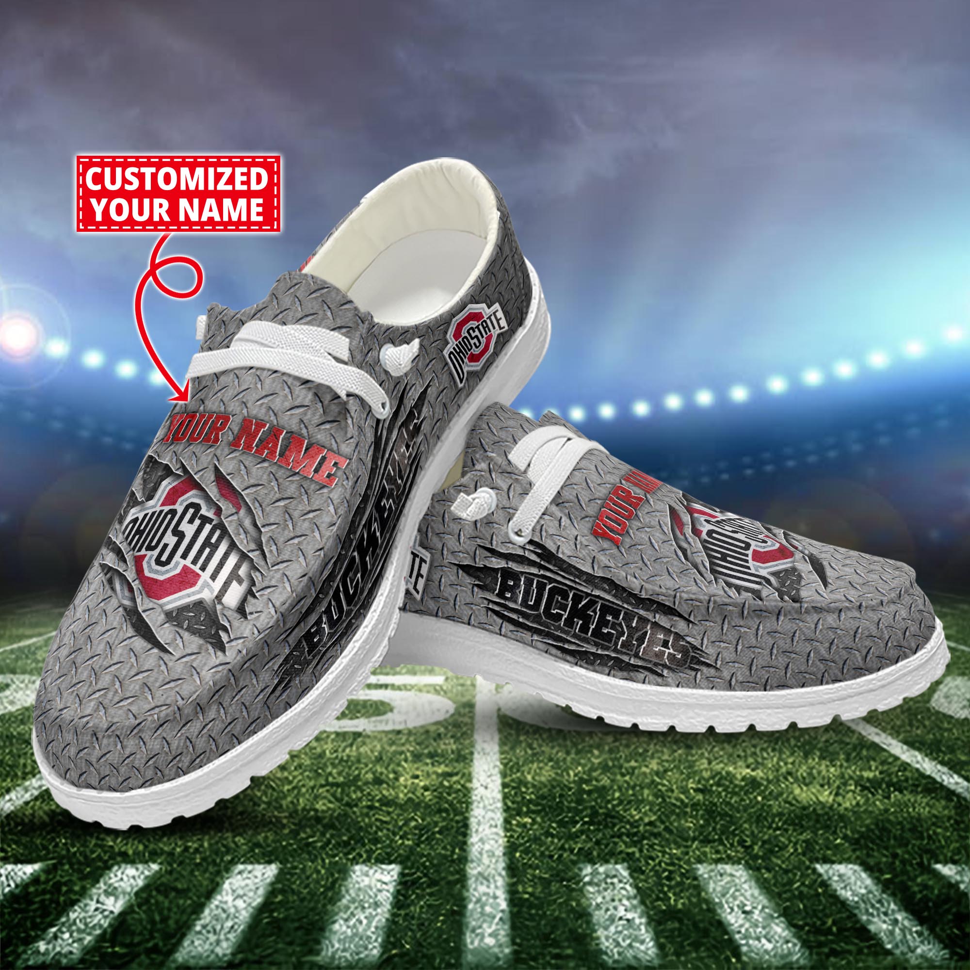 Ohio State Buckeyes Dude Shoes Custom Name  New Arrivals H52609