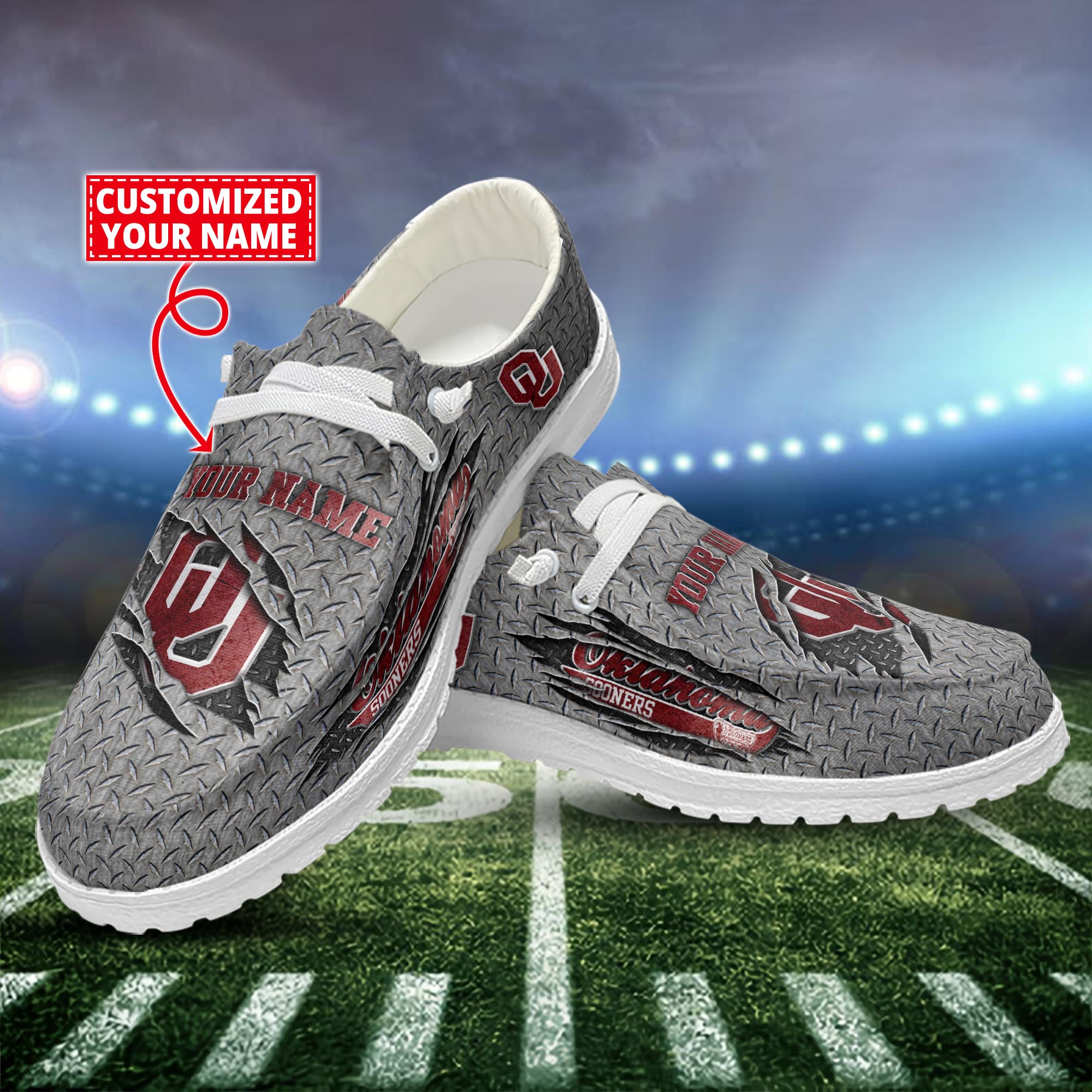 Oklahoma Sooners Dude Shoes Custom Name  New Arrivals H52609