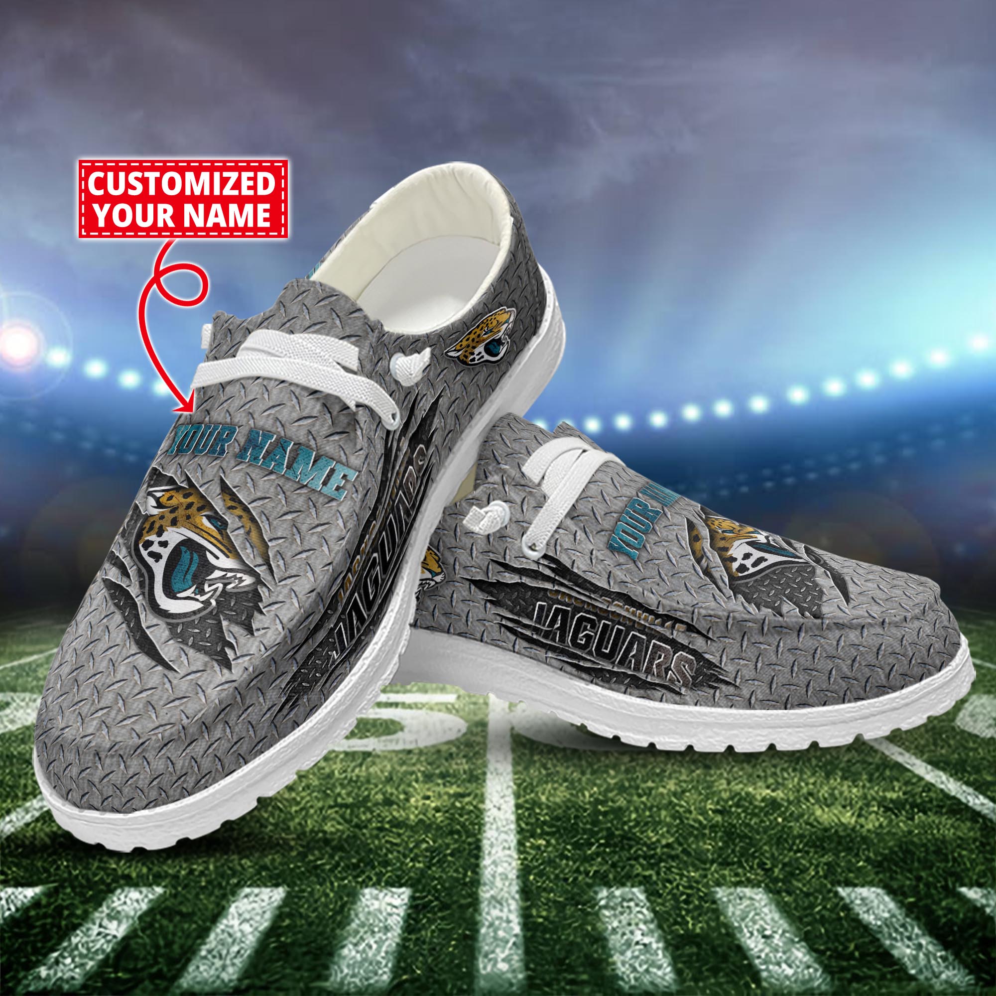 Jacksonville Jaguars Dude Shoes Custom Name  New Arrivals H52609