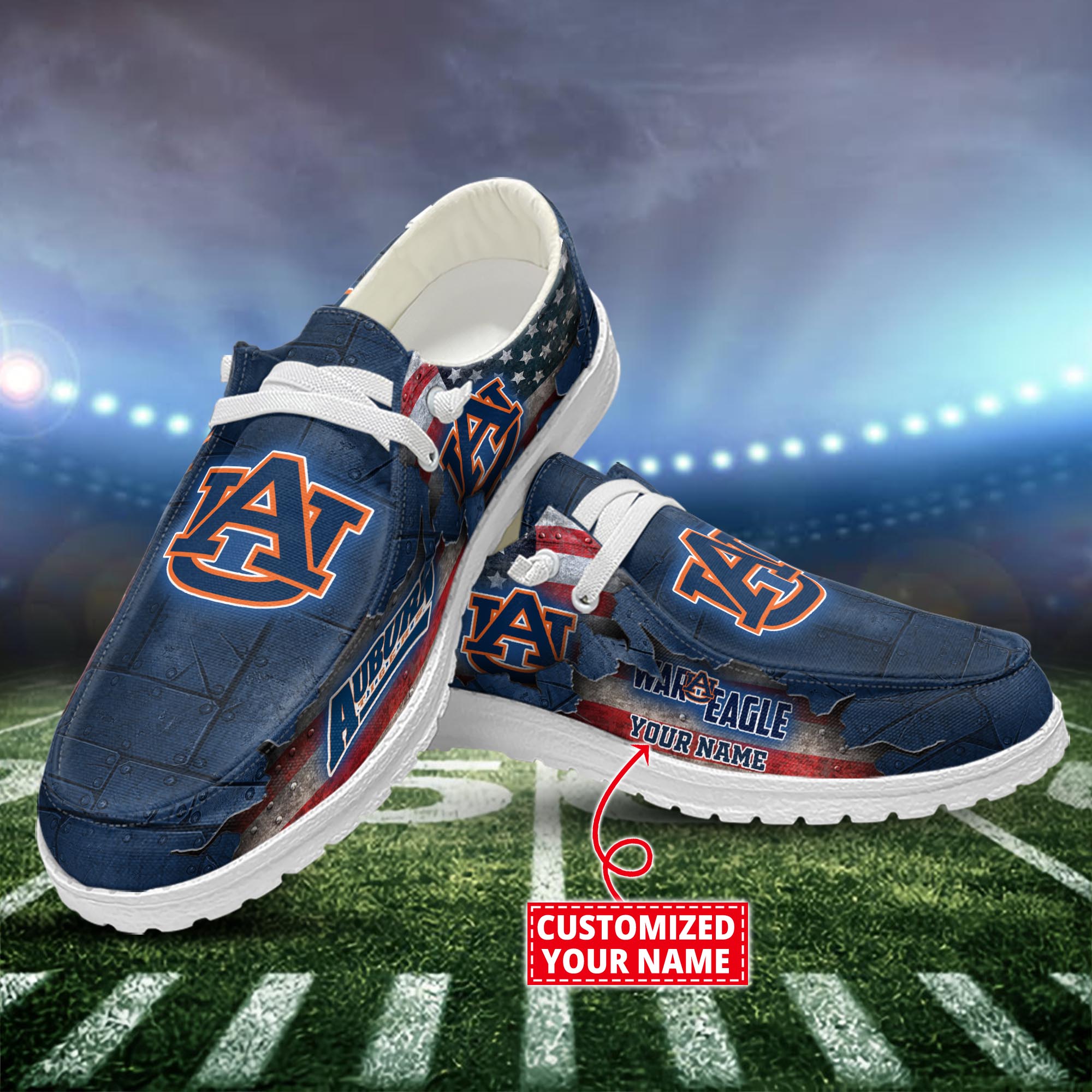 Auburn Tigers Dude Shoes Custom Name  New Arrivals H52627