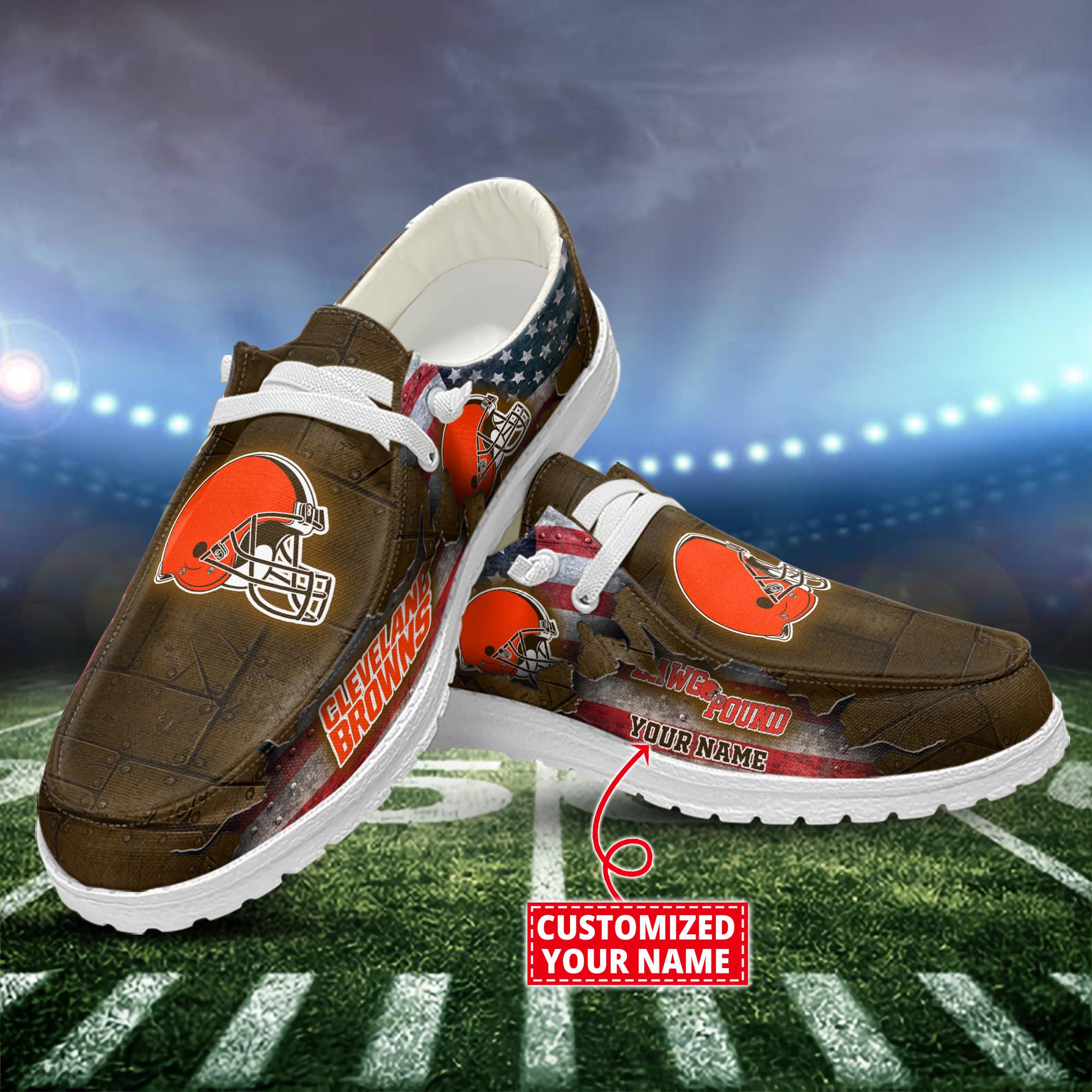 Cleveland Browns Dude Shoes Custom Name  New Arrivals H52627