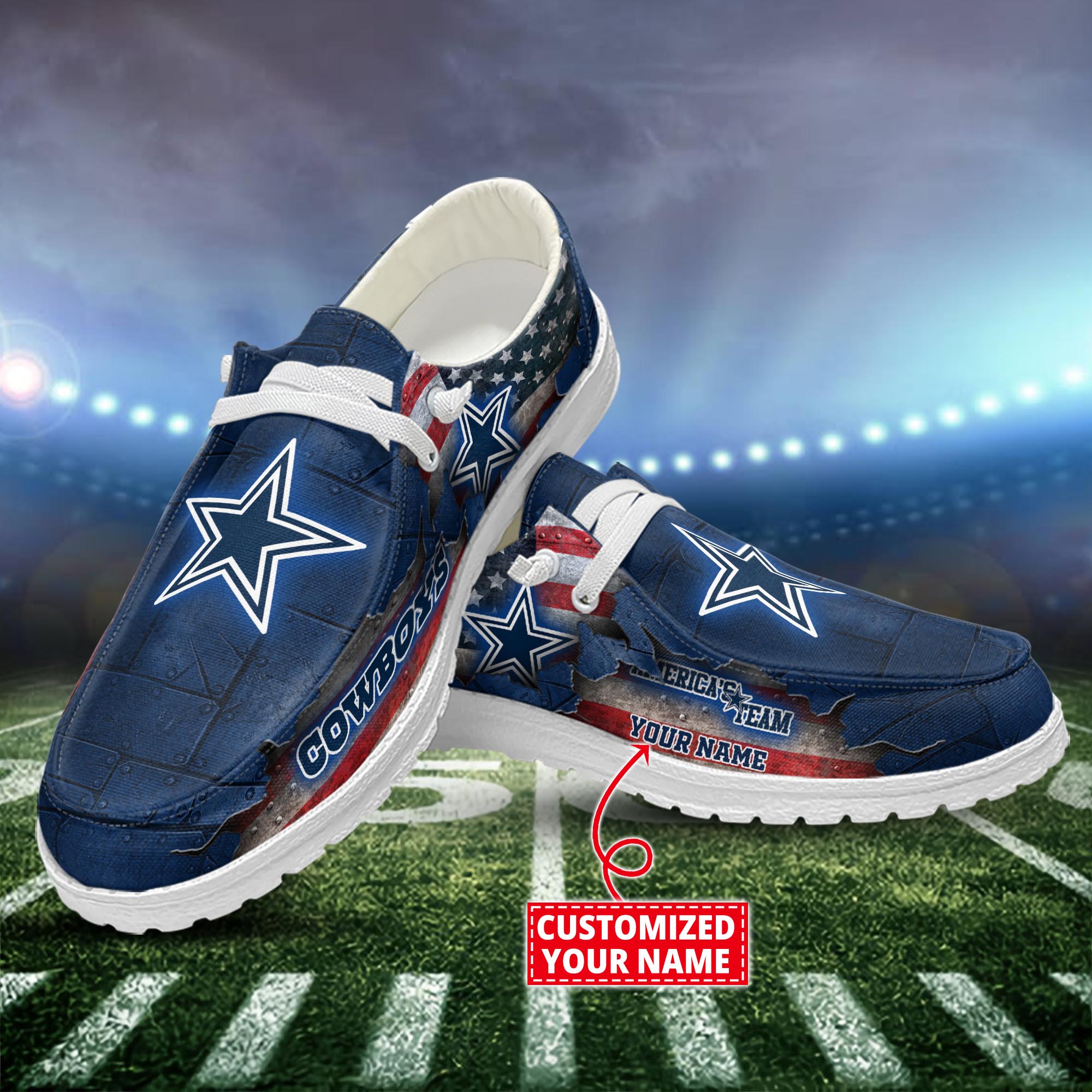 Dallas Cowboys Dude Shoes Custom Name  New Arrivals H52627