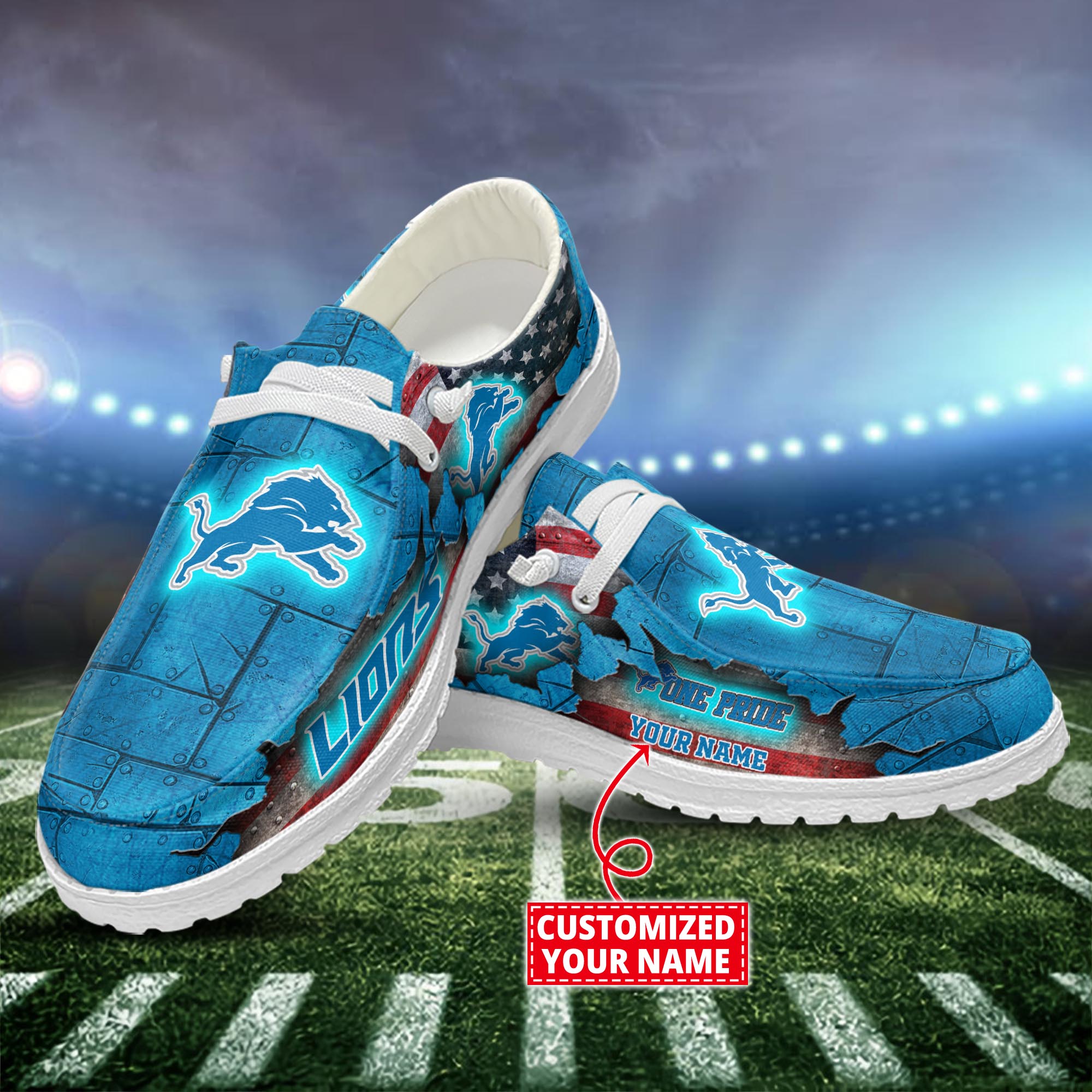 Detroit Lions Dude Shoes Custom Name  New Arrivals H52627