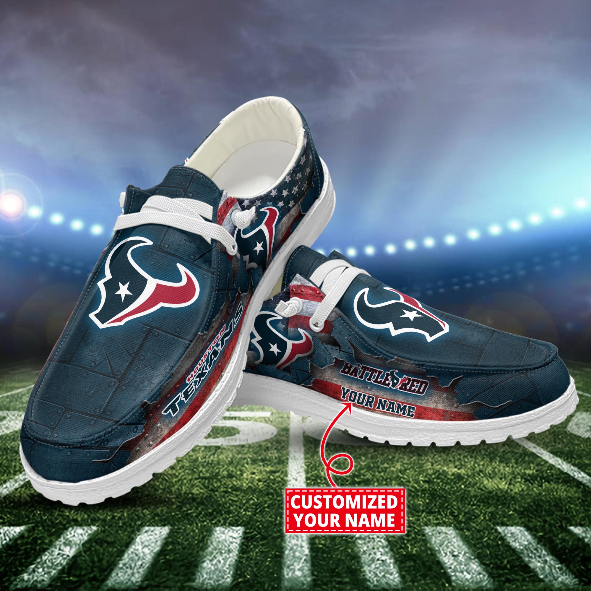 Houston Texans Dude Shoes Custom Name  New Arrivals H52627