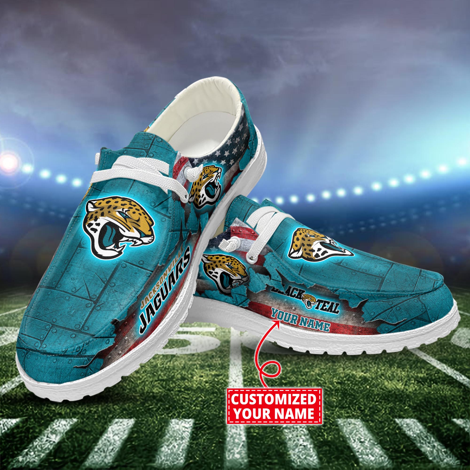 Jacksonville Jaguars Dude Shoes Custom Name  New Arrivals H52627