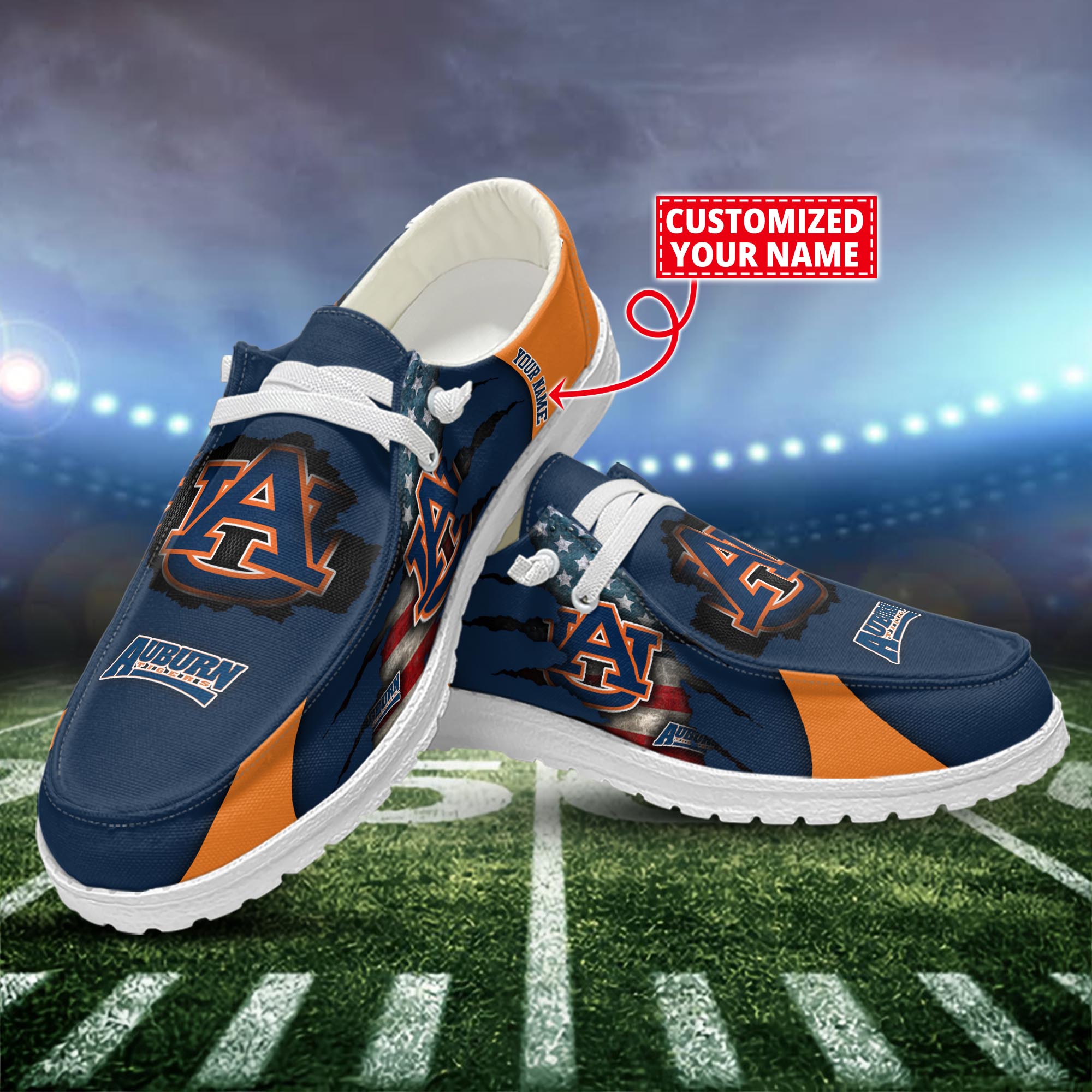 Auburn Tigers Dude Shoes Custom Name  New Arrivals H52628