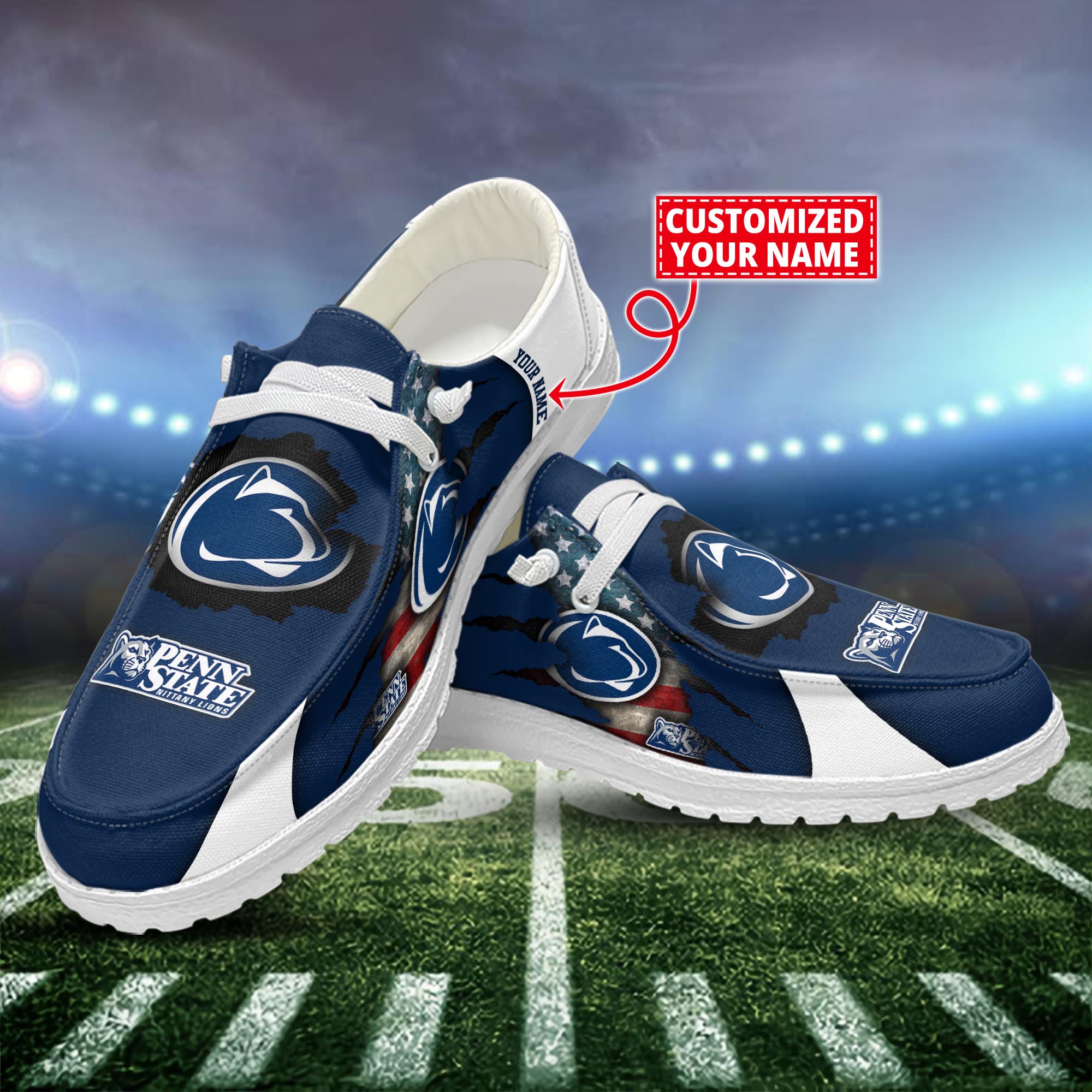 Penn State Nittany Lions Dude Shoes Custom Name  New Arrivals H52628