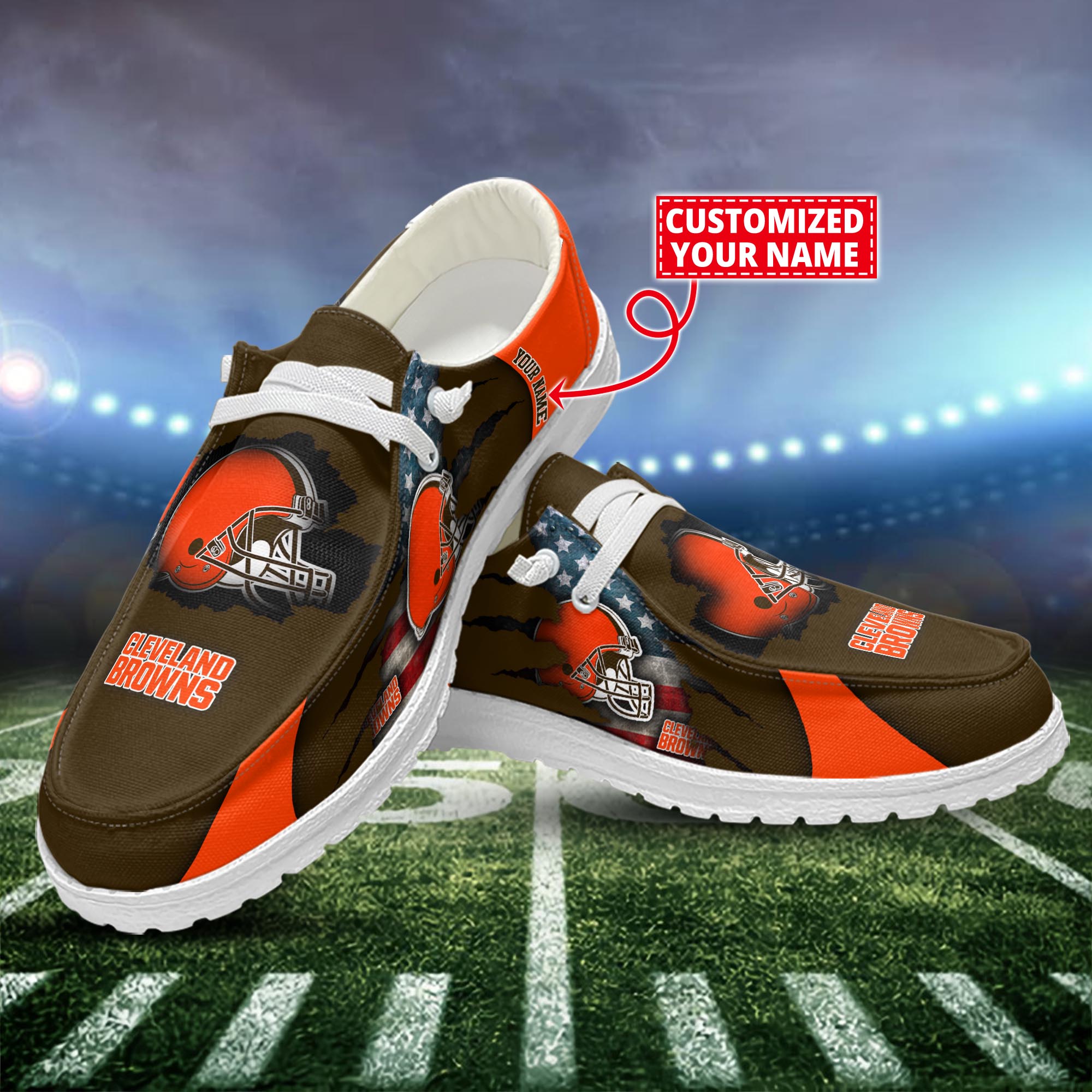 Cleveland Browns Dude Shoes Custom Name  New Arrivals H52628