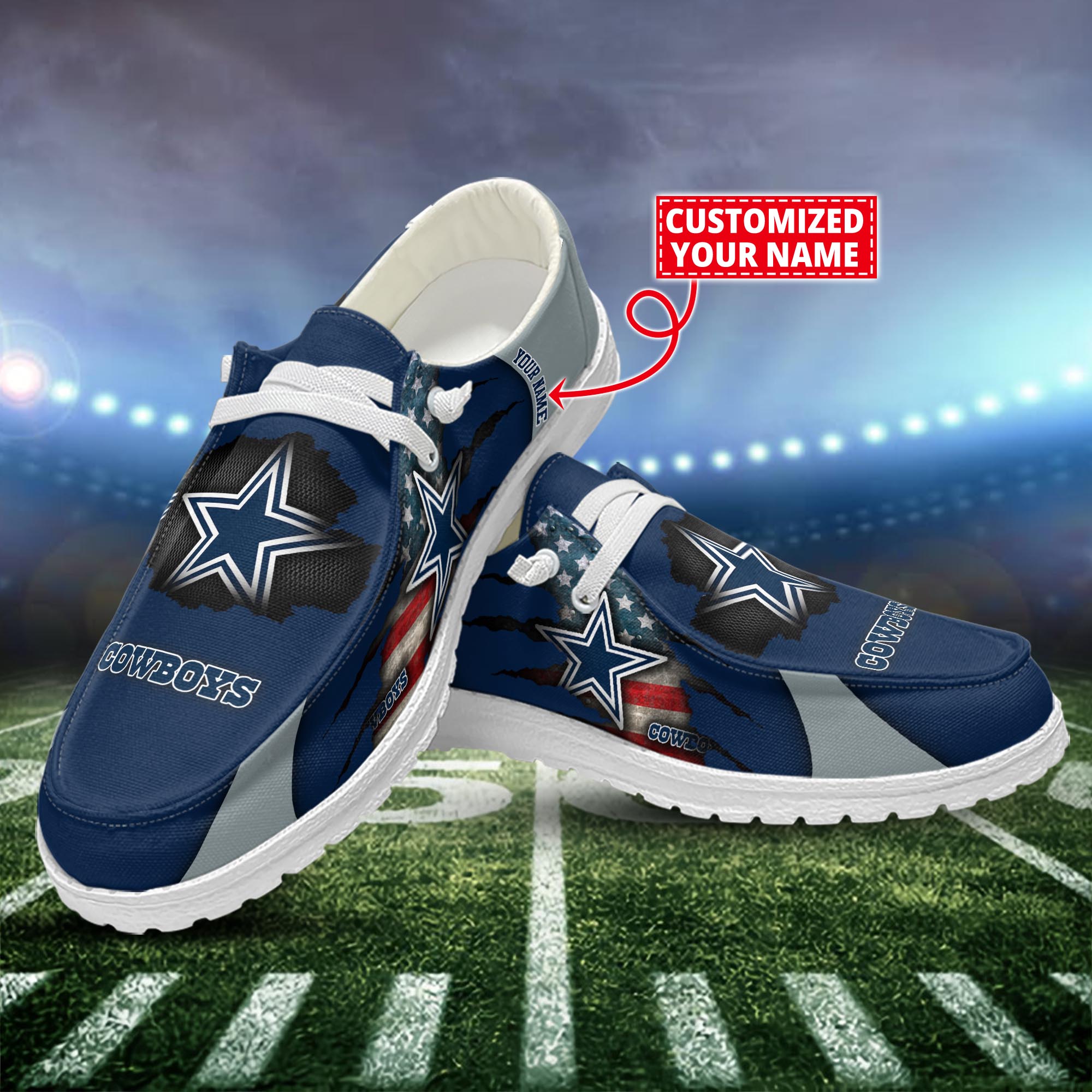 Dallas Cowboys Dude Shoes Custom Name  New Arrivals H52628