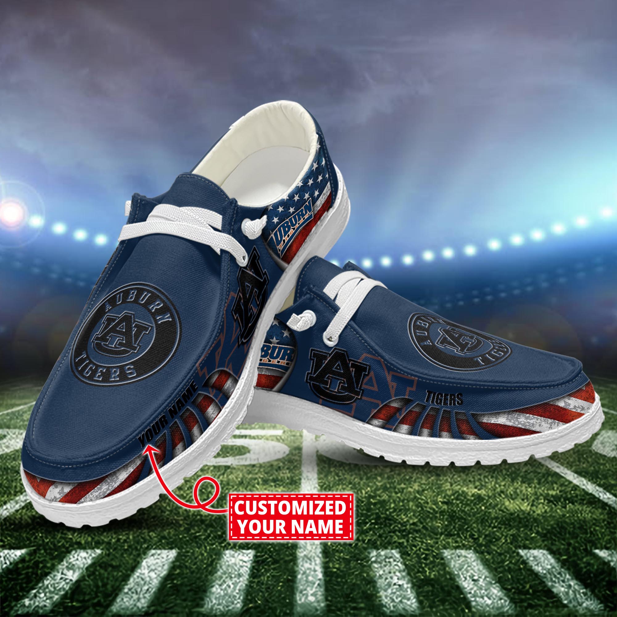 Auburn Tigers Dude Shoes Custom Name  New Arrivals H52648