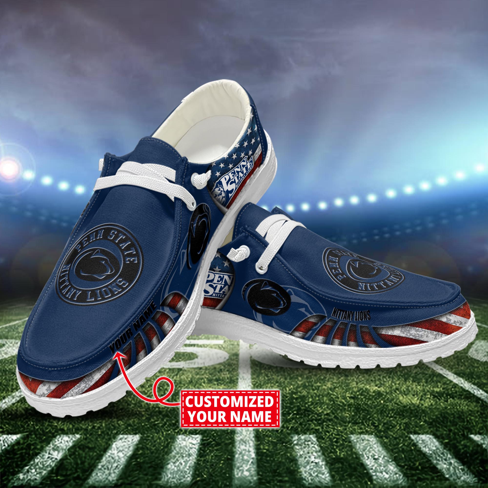 Penn State Nittany Lions Dude Shoes Custom Name  New Arrivals H52648