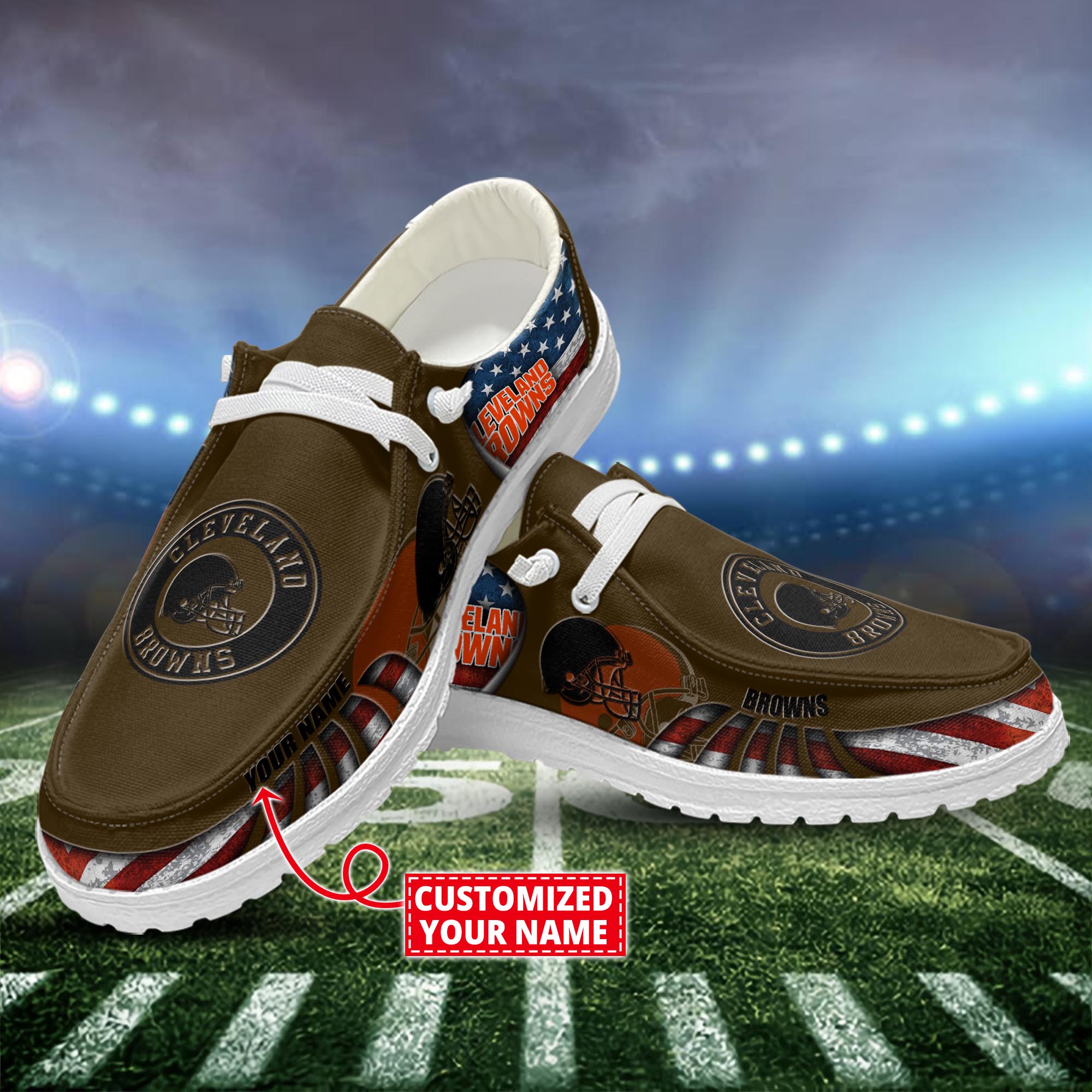 Cleveland Browns Dude Shoes Custom Name  New Arrivals H52648