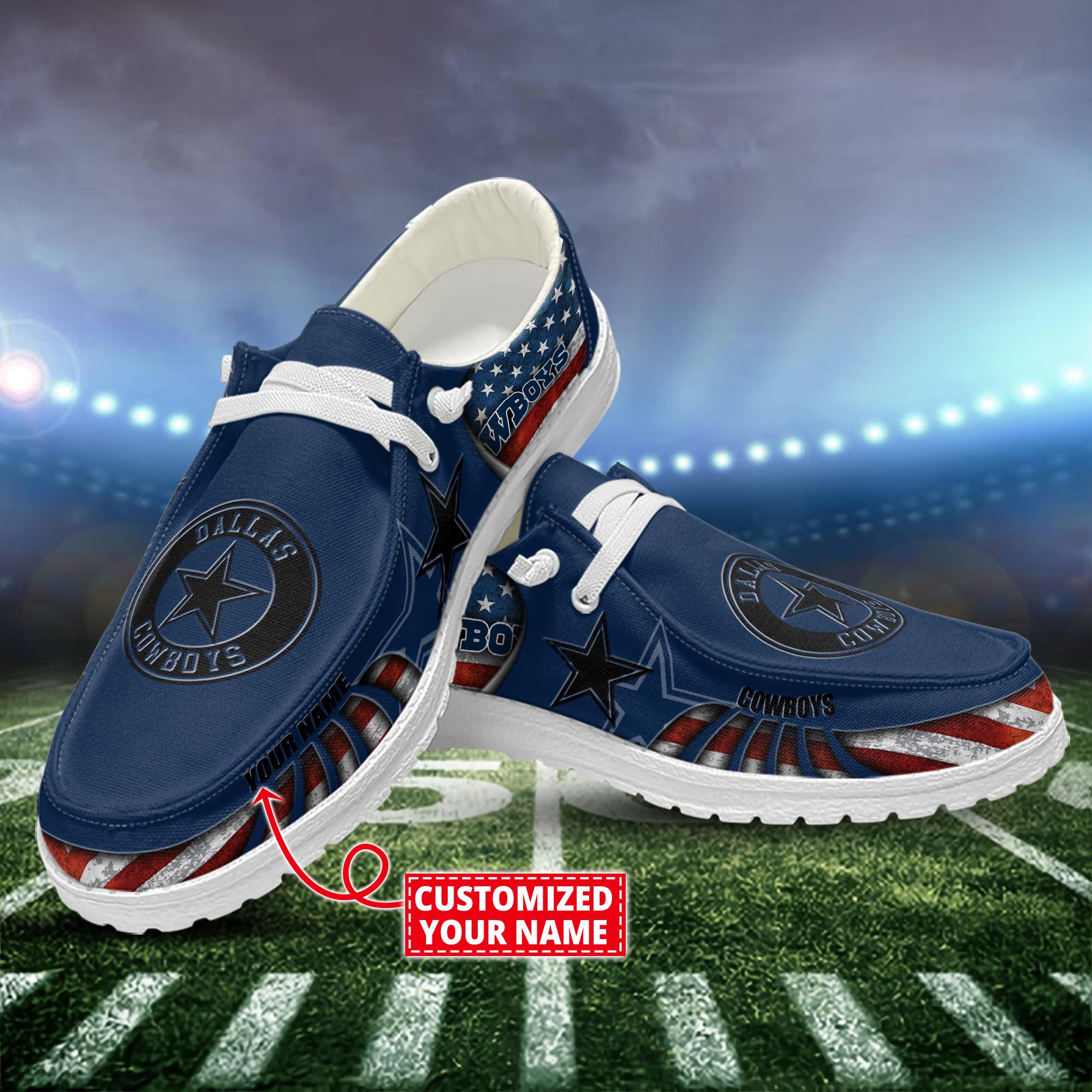 Dallas Cowboys Dude Shoes Custom Name  New Arrivals H52648