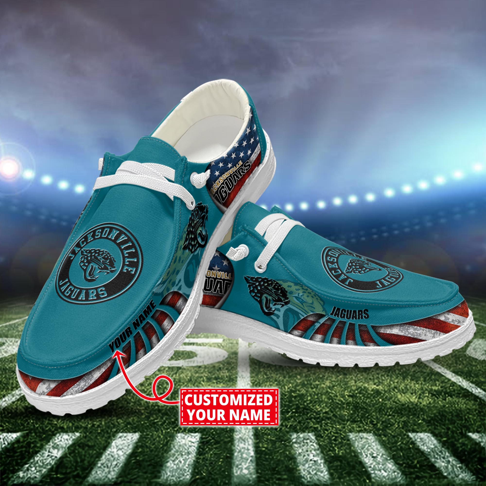 Jacksonville Jaguars Dude Shoes Custom Name  New Arrivals H52648