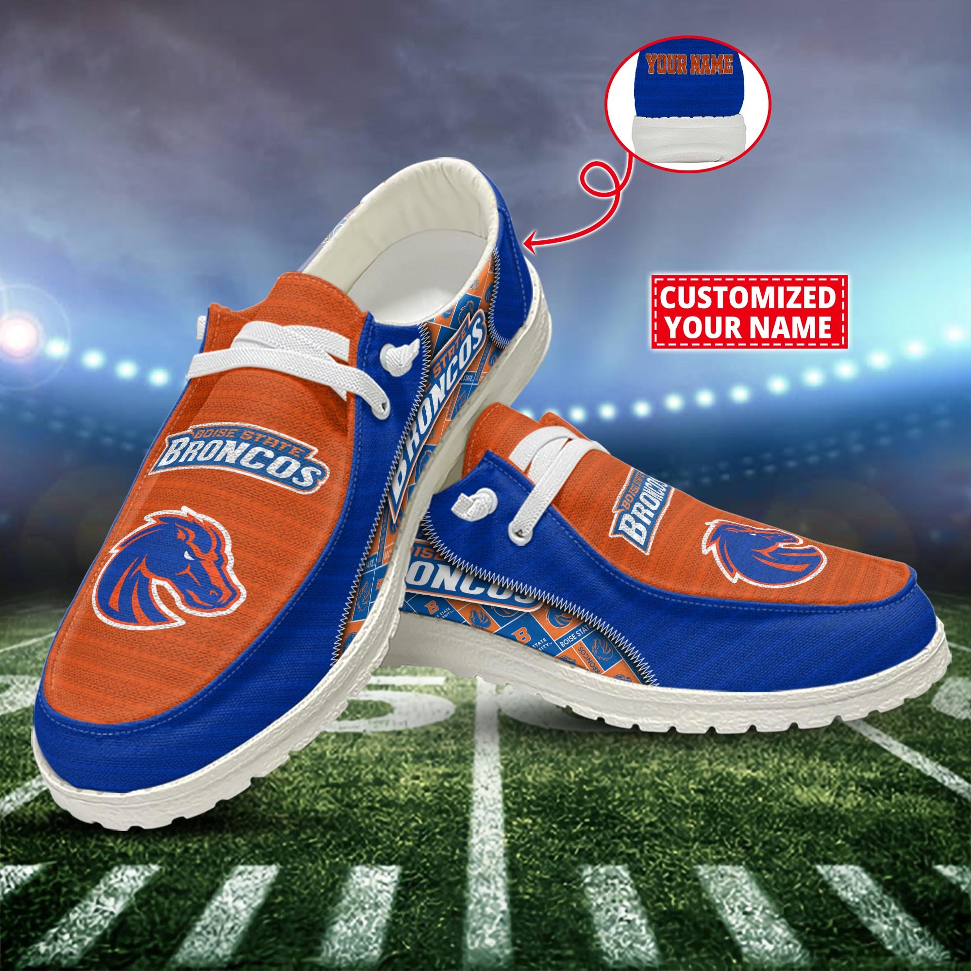 Boise State Broncos Customized Dude Shoes New Arrivals H52922