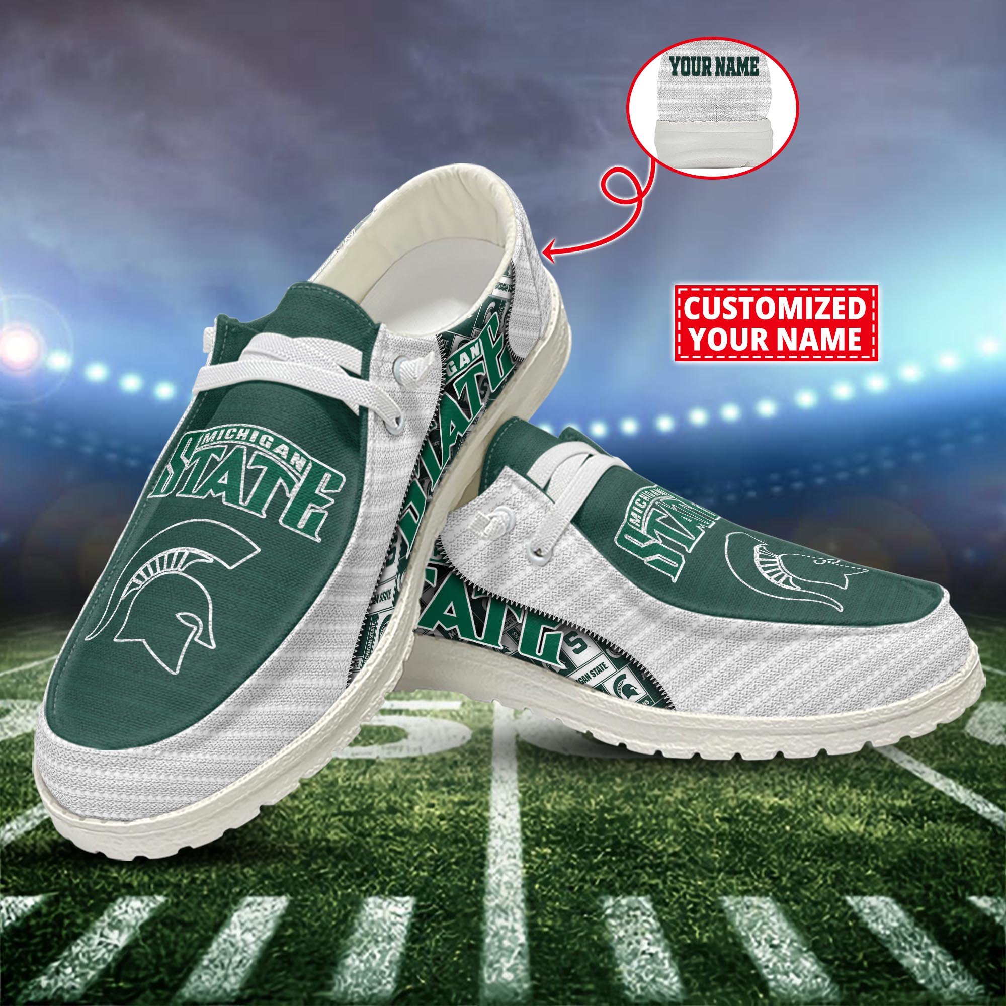 Michigan State Spartans Customized Dude Shoes New Arrivals H52922