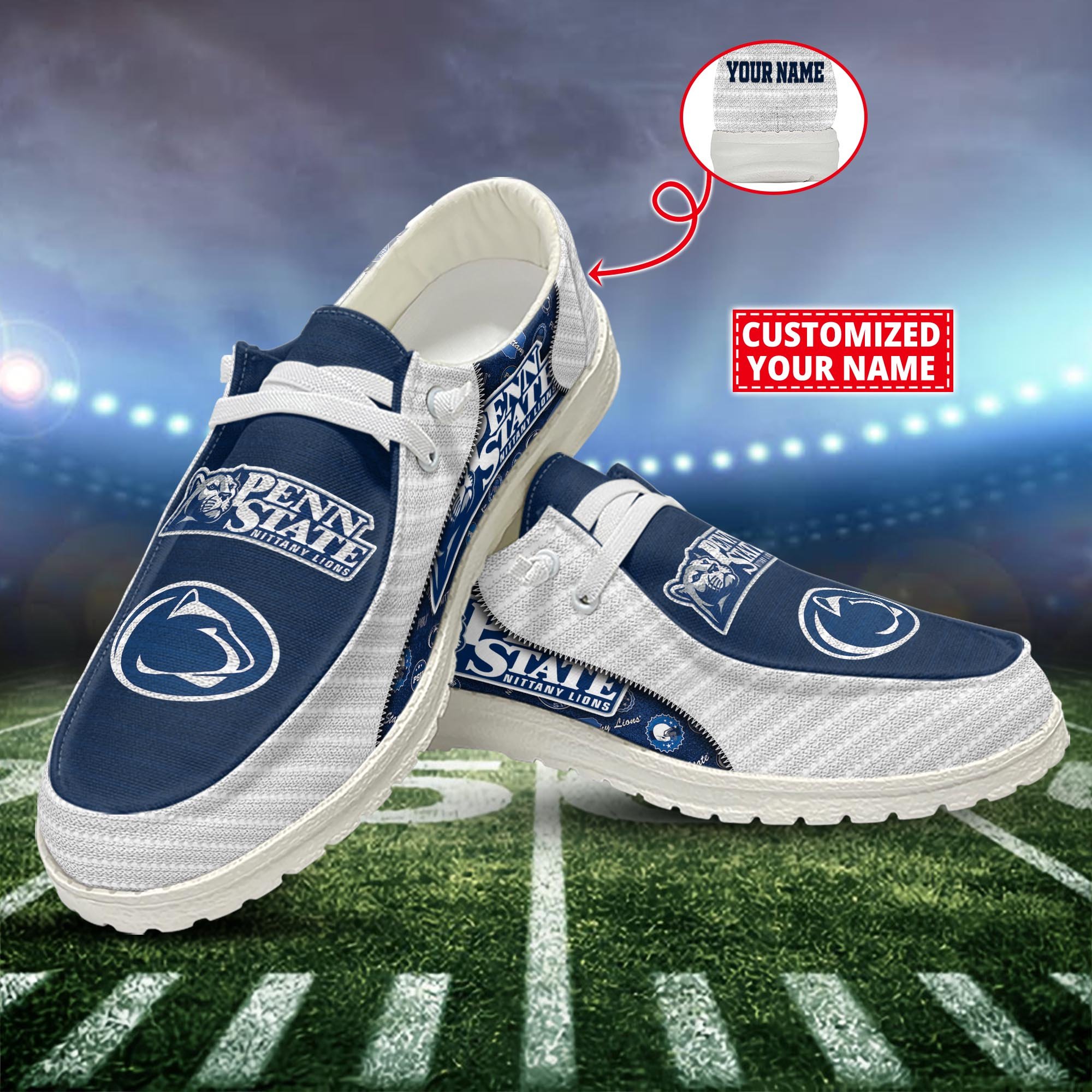 Penn State Nittany Lions Customized Dude Shoes New Arrivals H52922