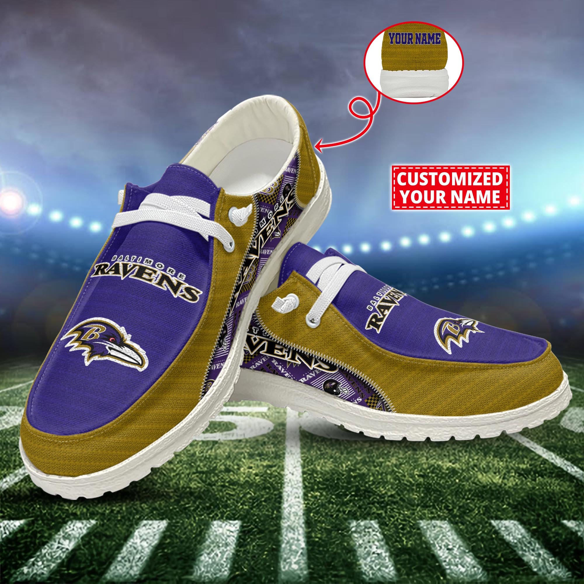 Baltimore Ravens Customized Dude Shoes New Arrivals H52922