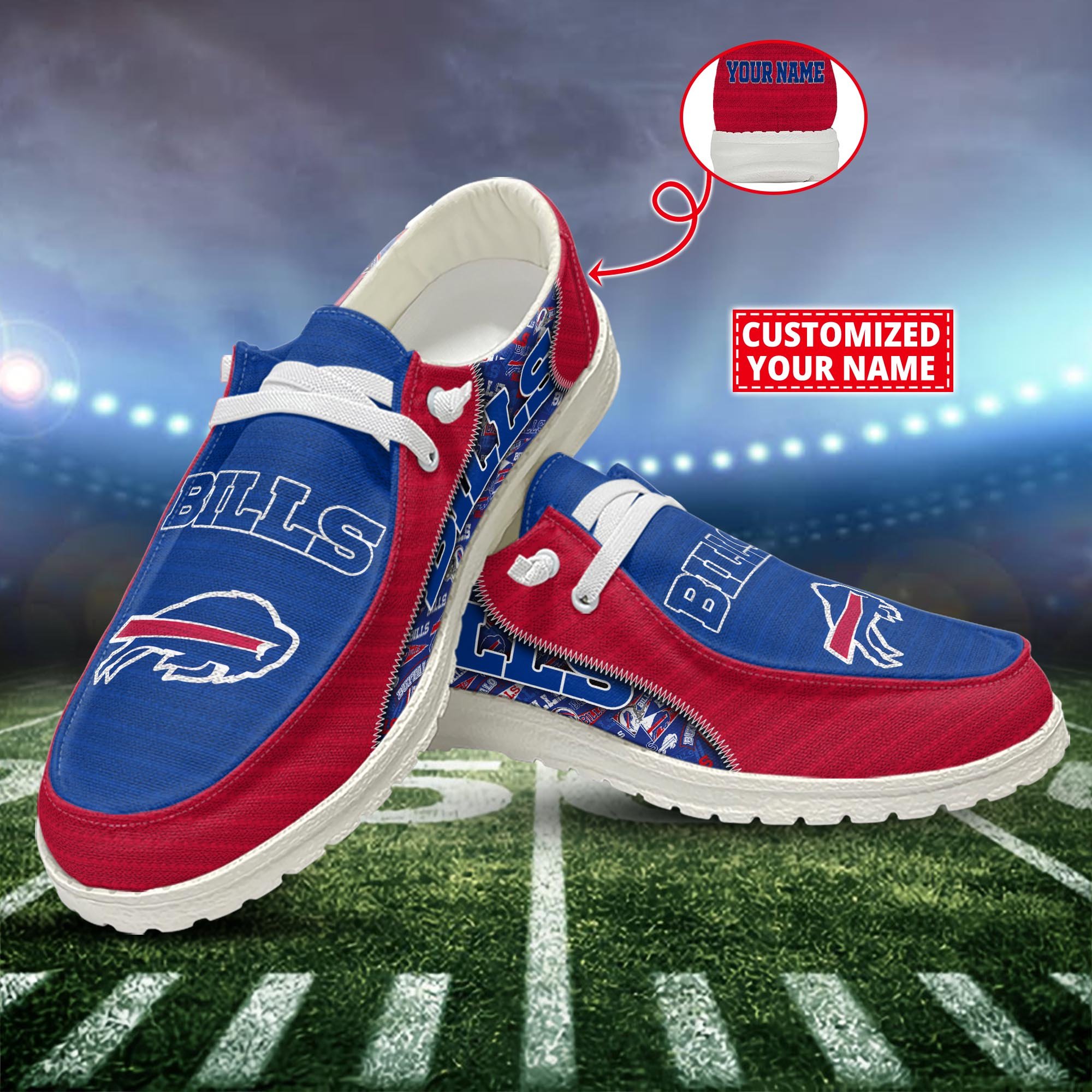 Buffalo Bills Customized Dude Shoes New Arrivals H52922